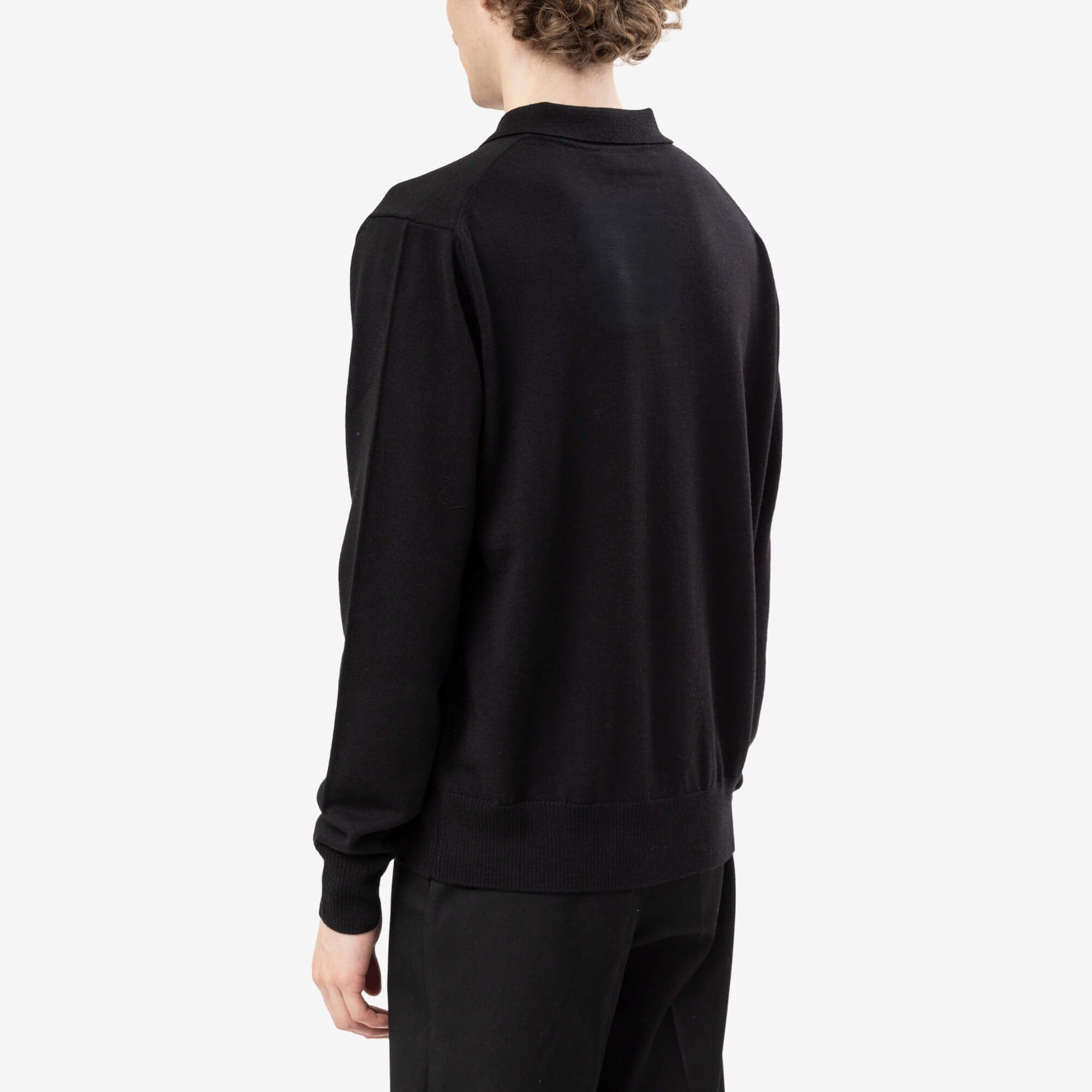 Vivienne Westwood Mark Long Sleeve Polo Black-4