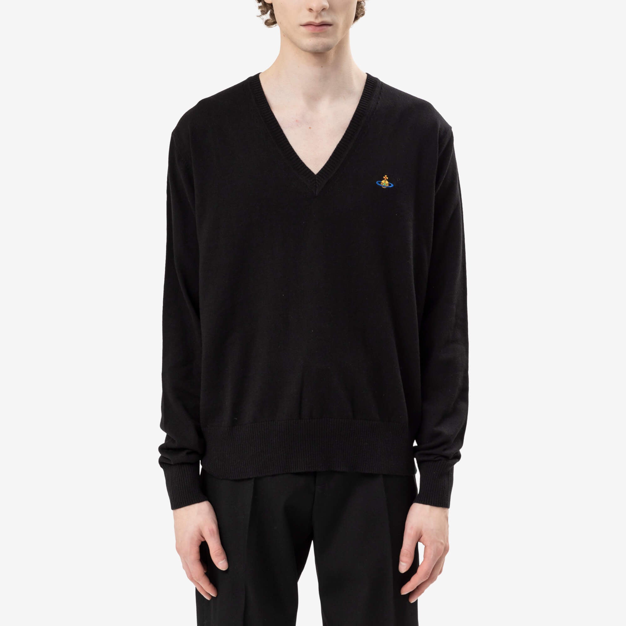 Vivienne Westwood Mark V-Neck Sweater Black-1