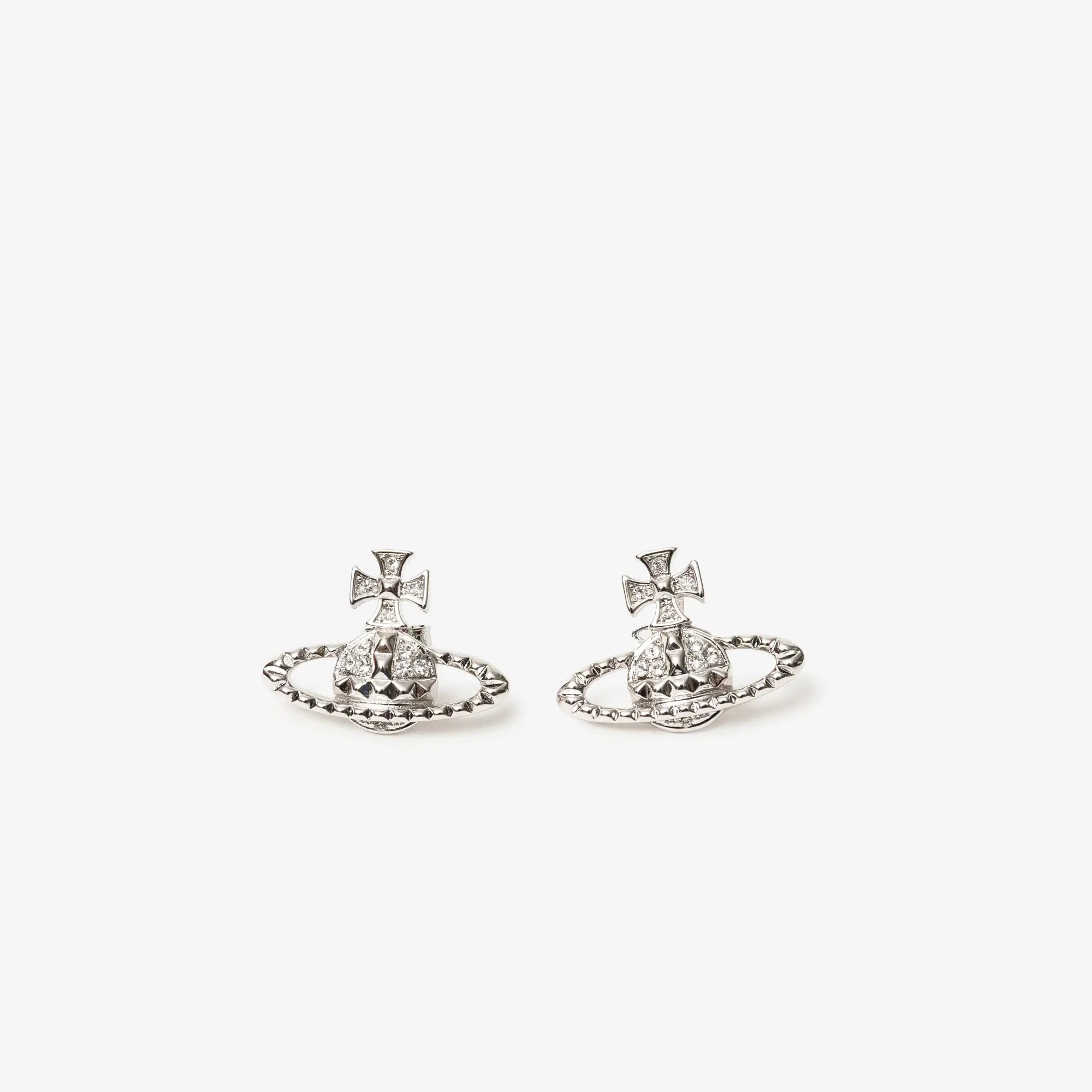 Vivienne Westwood Mayfair Bas Relief Earrings Rhodium - 1