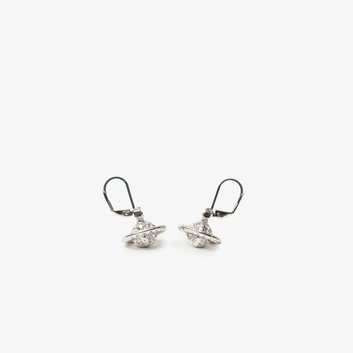 Vivienne Westwood Mayfair Small Orb Earrings Rhodium/AL Crystal