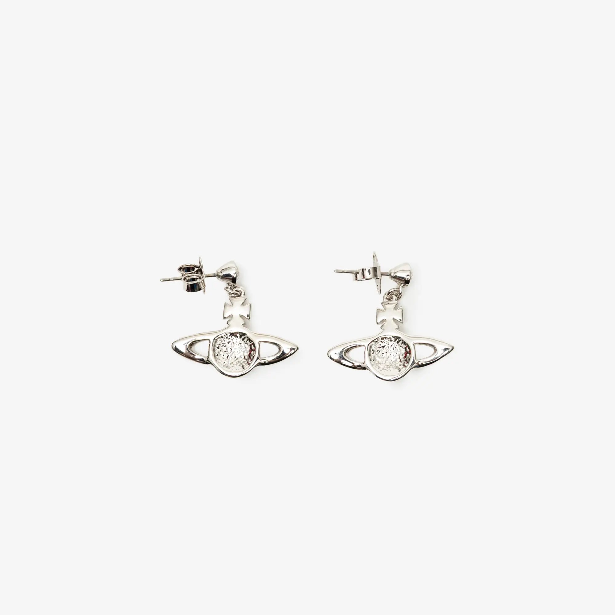 Vivienne Westwood Mini Bas Relief Drop Earrings Platinum - 2