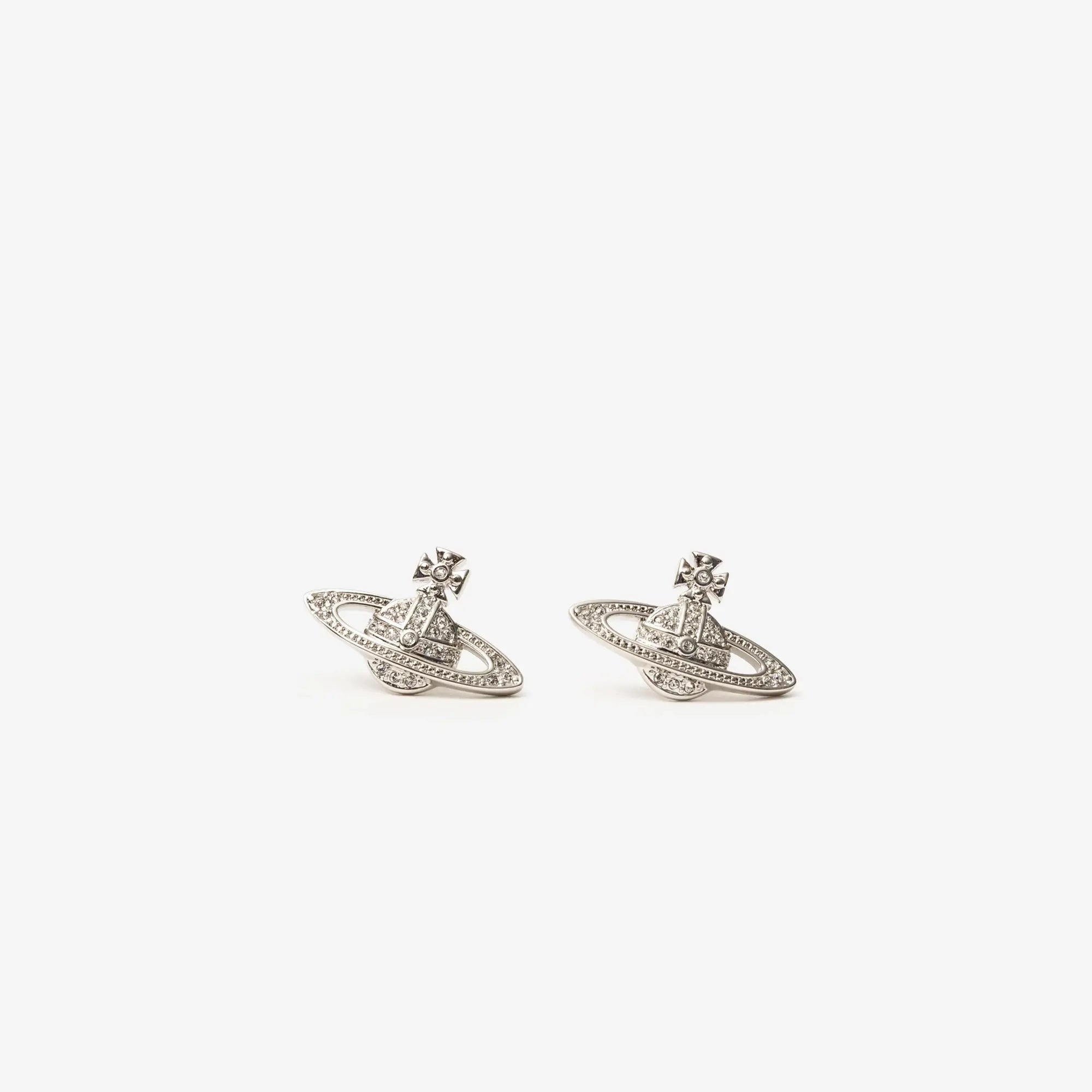 Vivienne Westwood Mini Bas Relief Earrings Platinum - 1