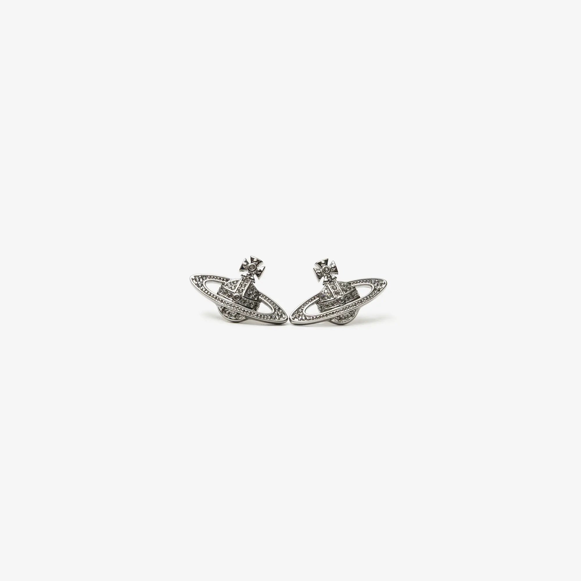 Vivienne Westwood Mini Bas Relief Earrings Ruthenium - 2