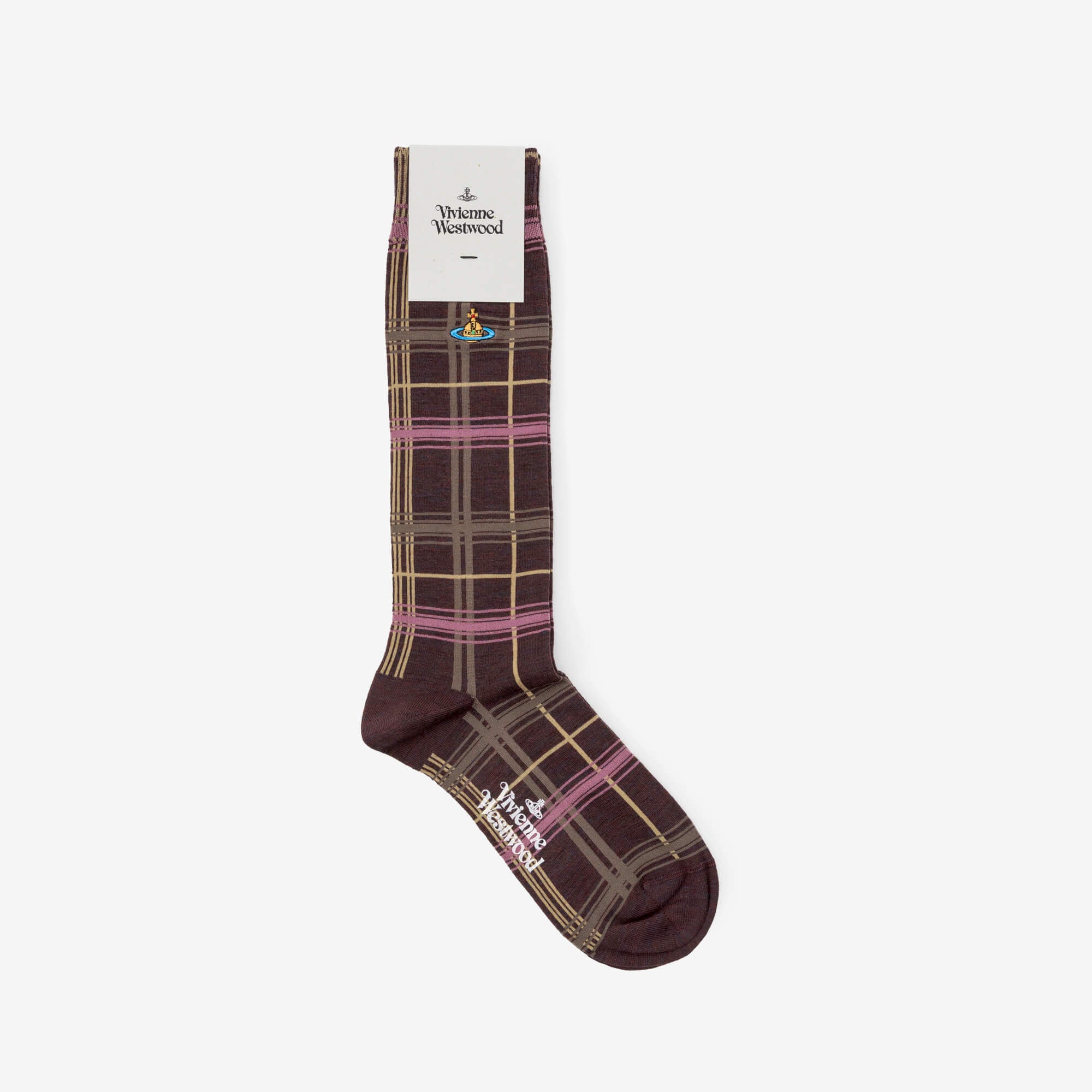 Vivienne Westwood Multicheck Socks Brown-1