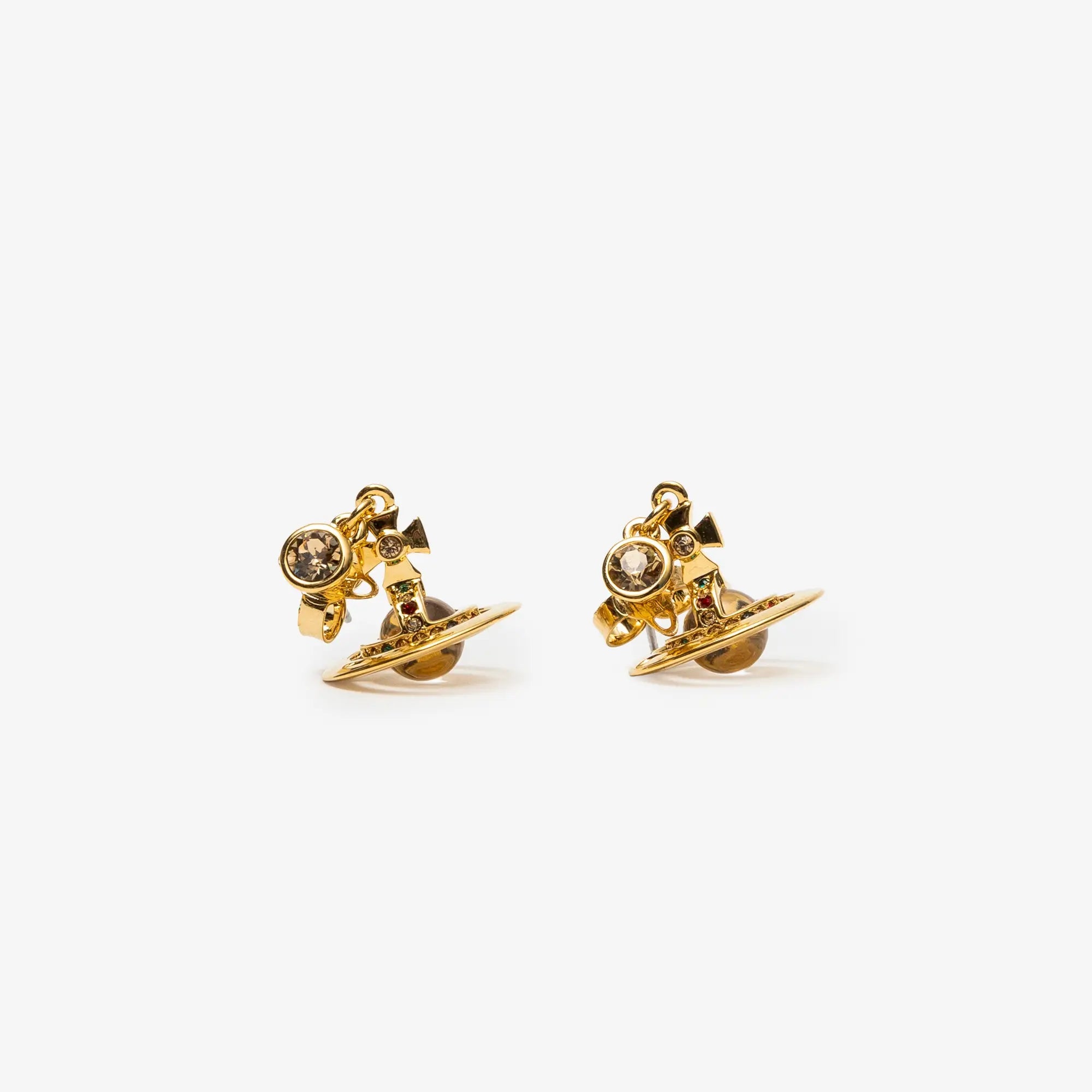 Vivienne Westwood New Petite Orb Gold Earrings Gold - 2