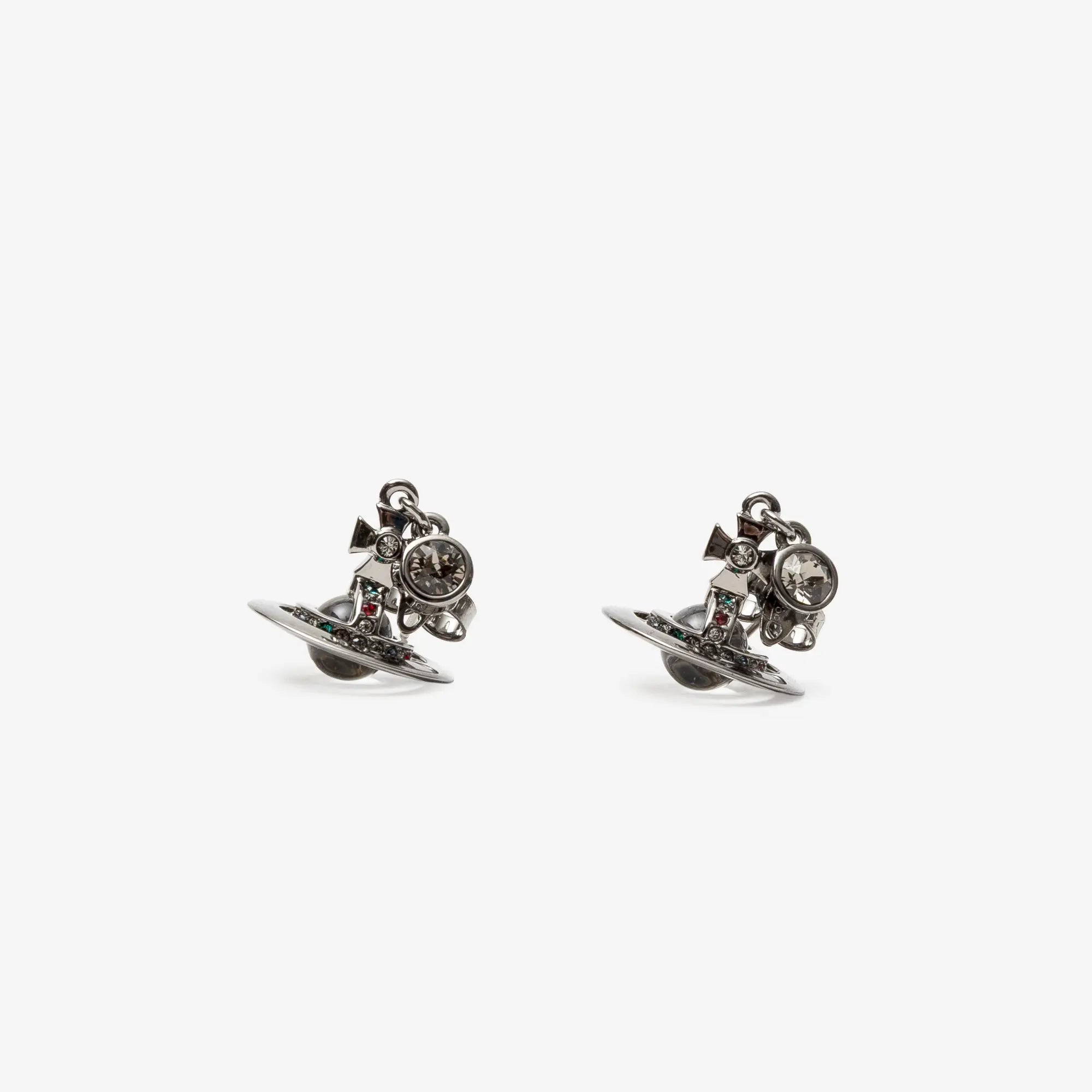 Vivienne Westwood New Petite Orb Ruthenium Earrings Ruthenium - 2