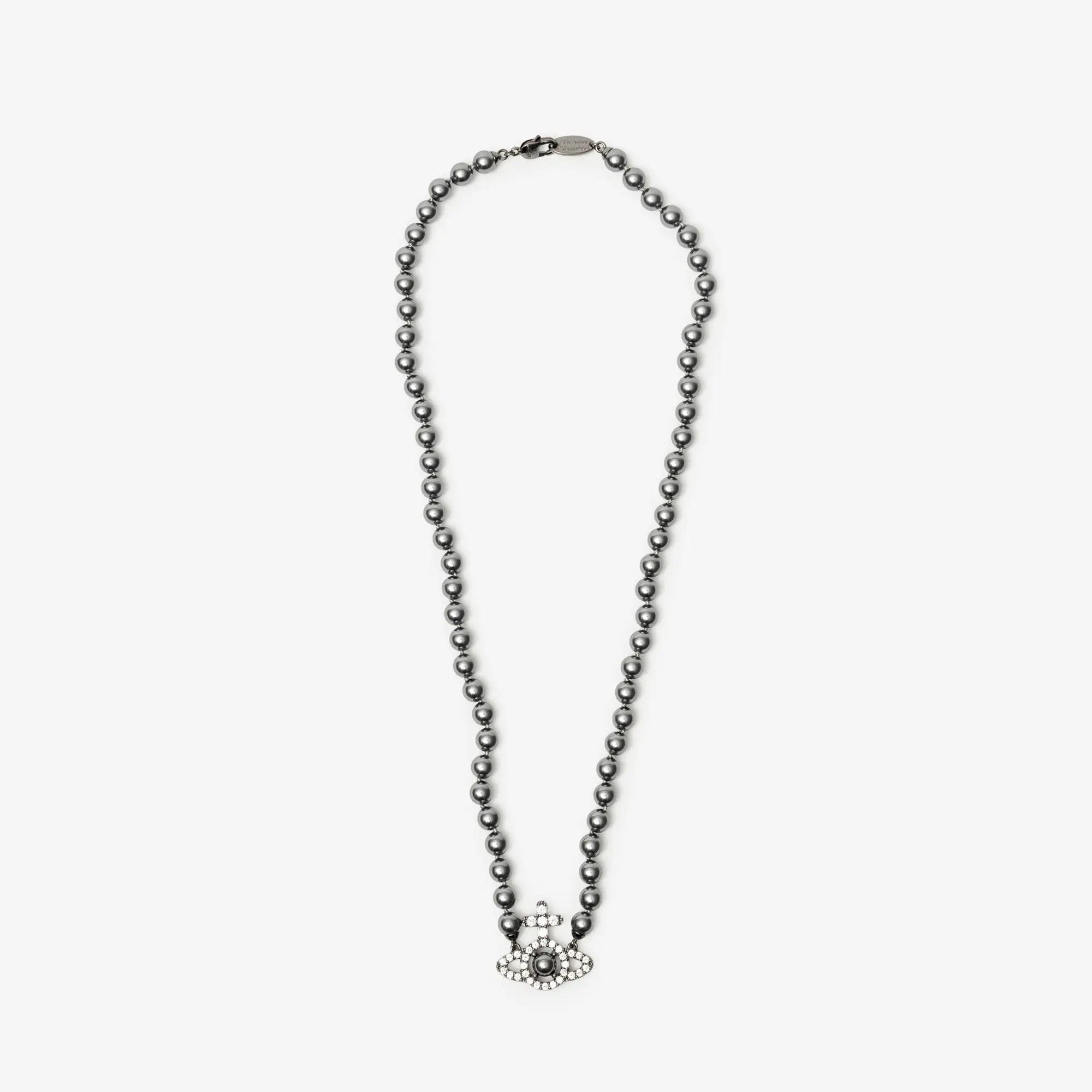 Vivienne Westwood Olympia Pearl Necklace Silver - 1