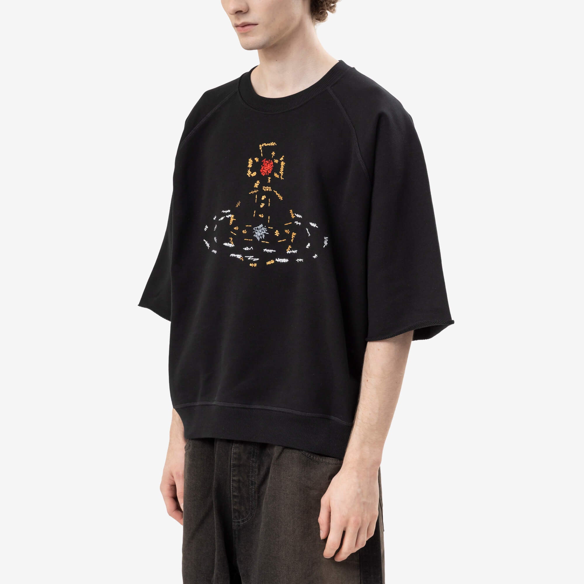Vivienne Westwood Stitch Orb SS Raglan Sweatshirt Black-3