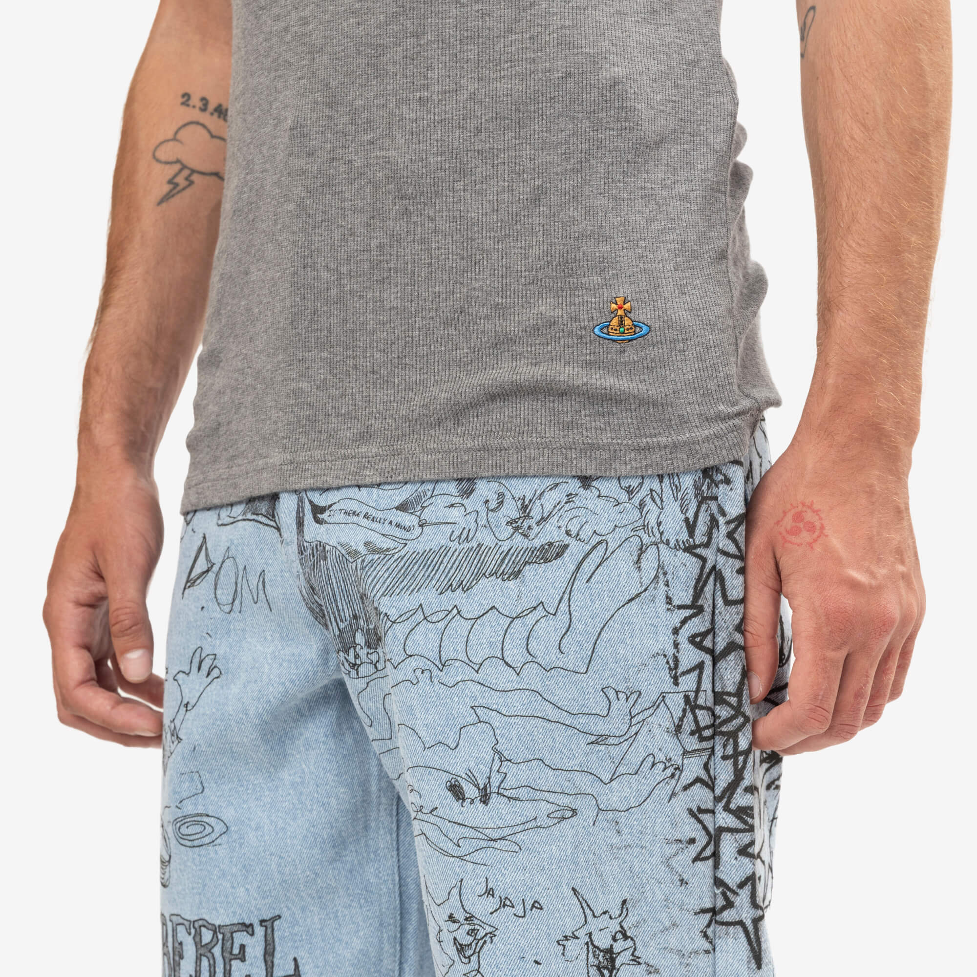 Vivienne Westwood Tegan T-Shirt Dark Grey Melange-5