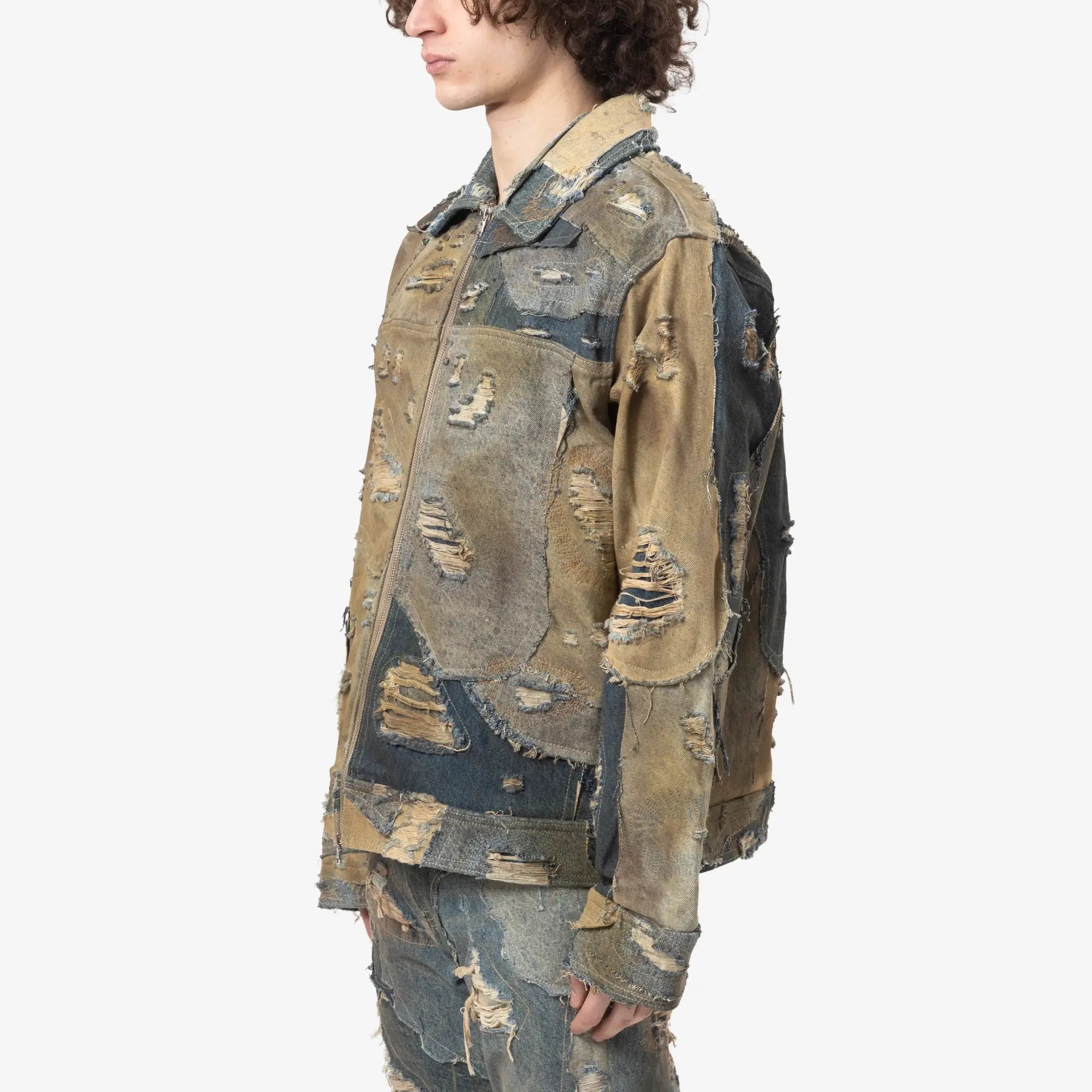 Who Decides War Dusty Blues Trucker Jacket Multi - 3