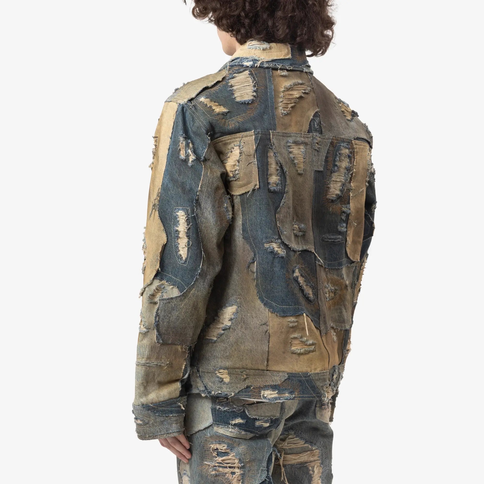 Who Decides War Dusty Blues Trucker Jacket Multi - 4