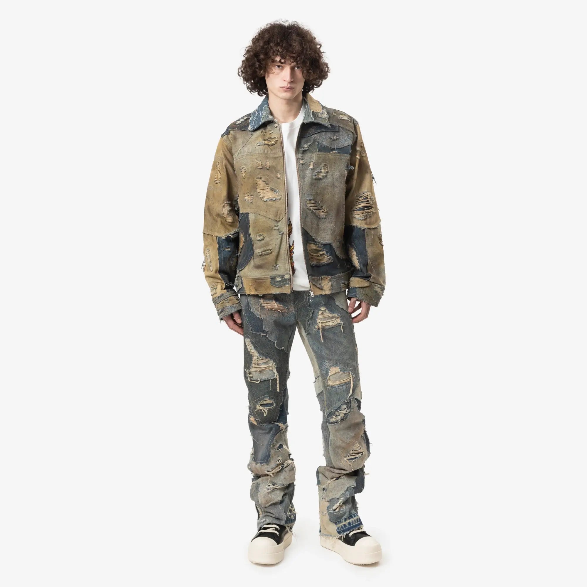 Who Decides War Dusty Blues Trucker Jacket Multi - 2