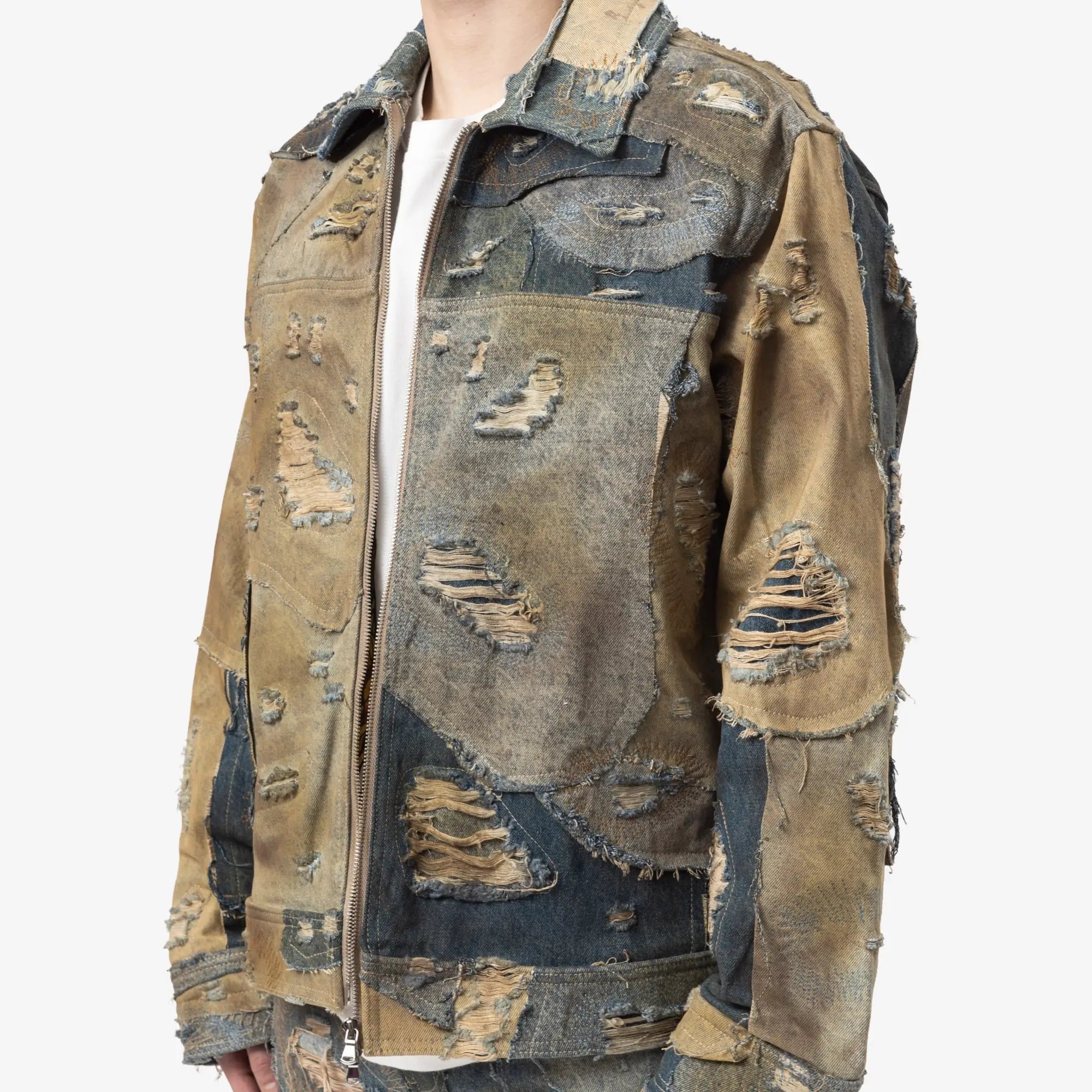 Who Decides War Dusty Blues Trucker Jacket Multi - 5