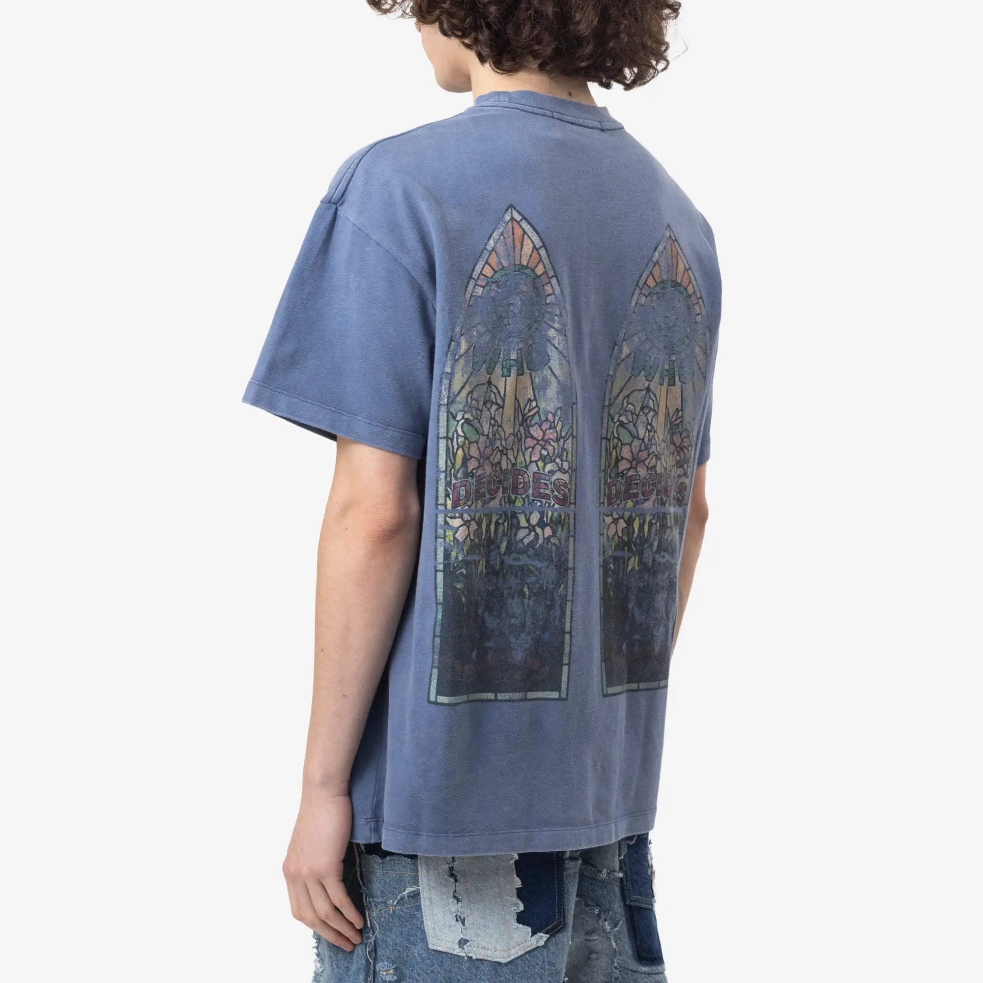 Who Decides War Faded T-Shirt Vintage Grey - 3
