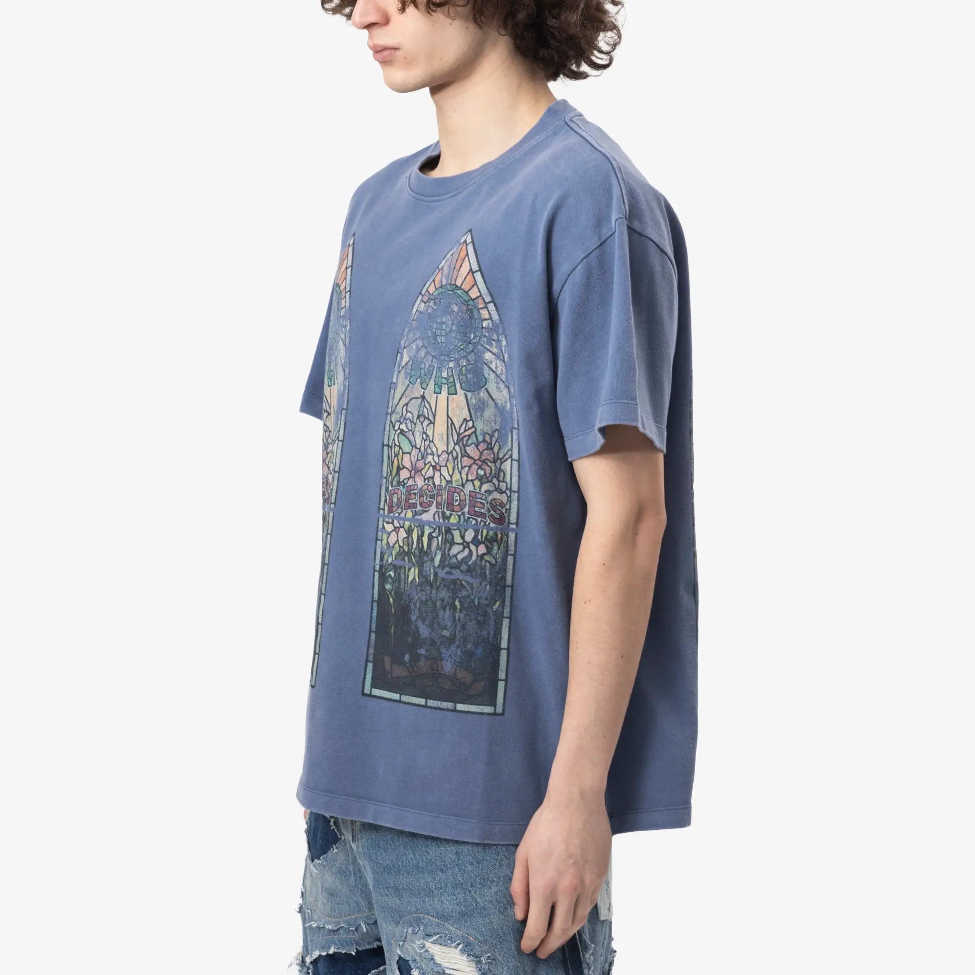 Who Decides War Faded T-Shirt Vintage Grey - 2