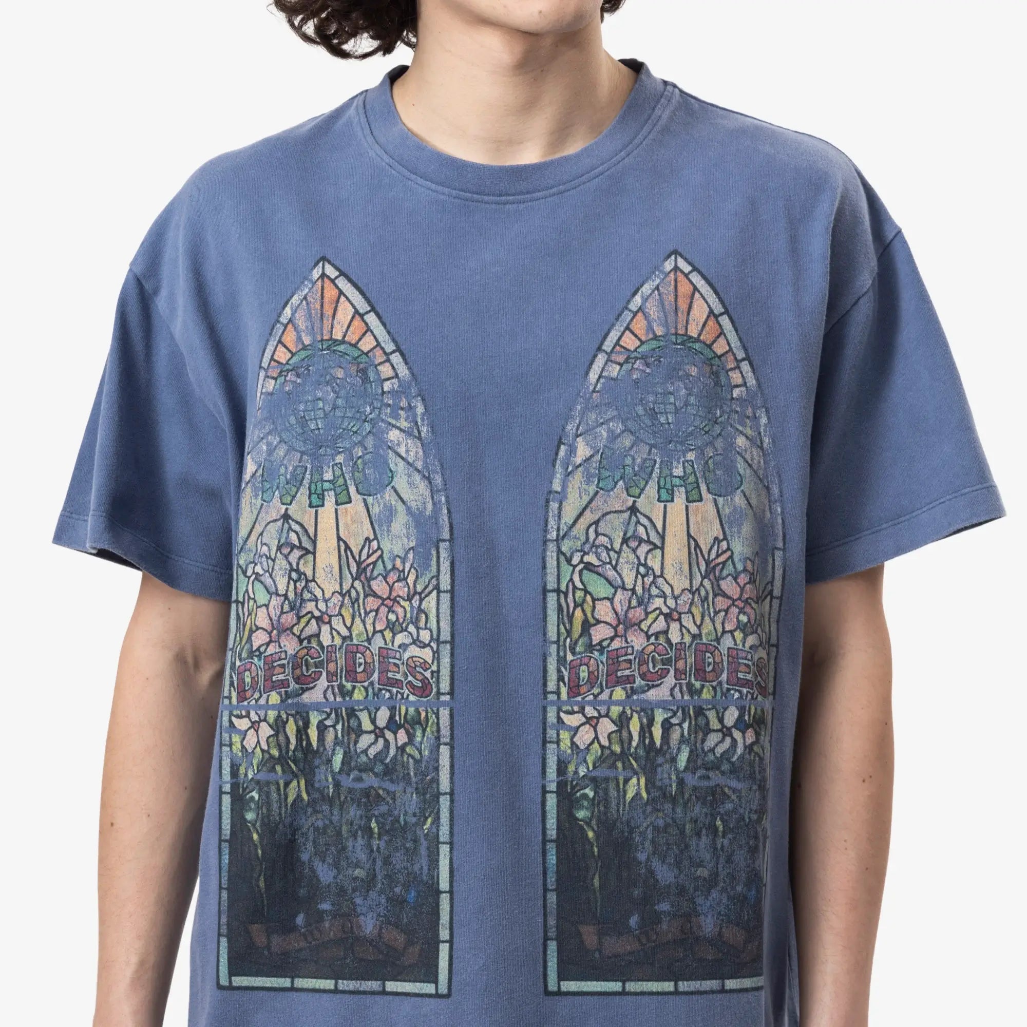 Who Decides War Faded T-Shirt Vintage Grey - 4