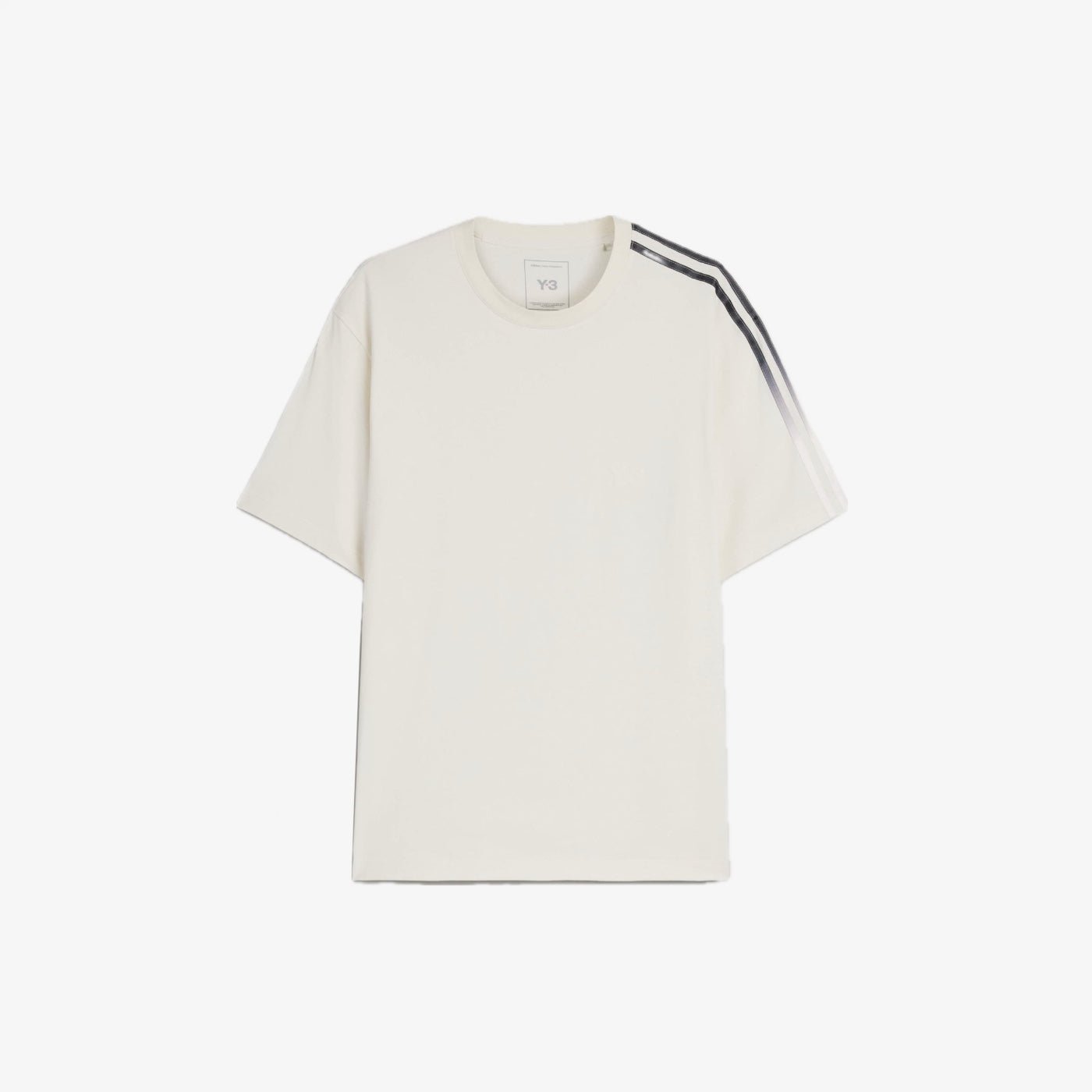 Y-3 Gradient Stripes Short Sleeve T-Shirt Chalk White-1