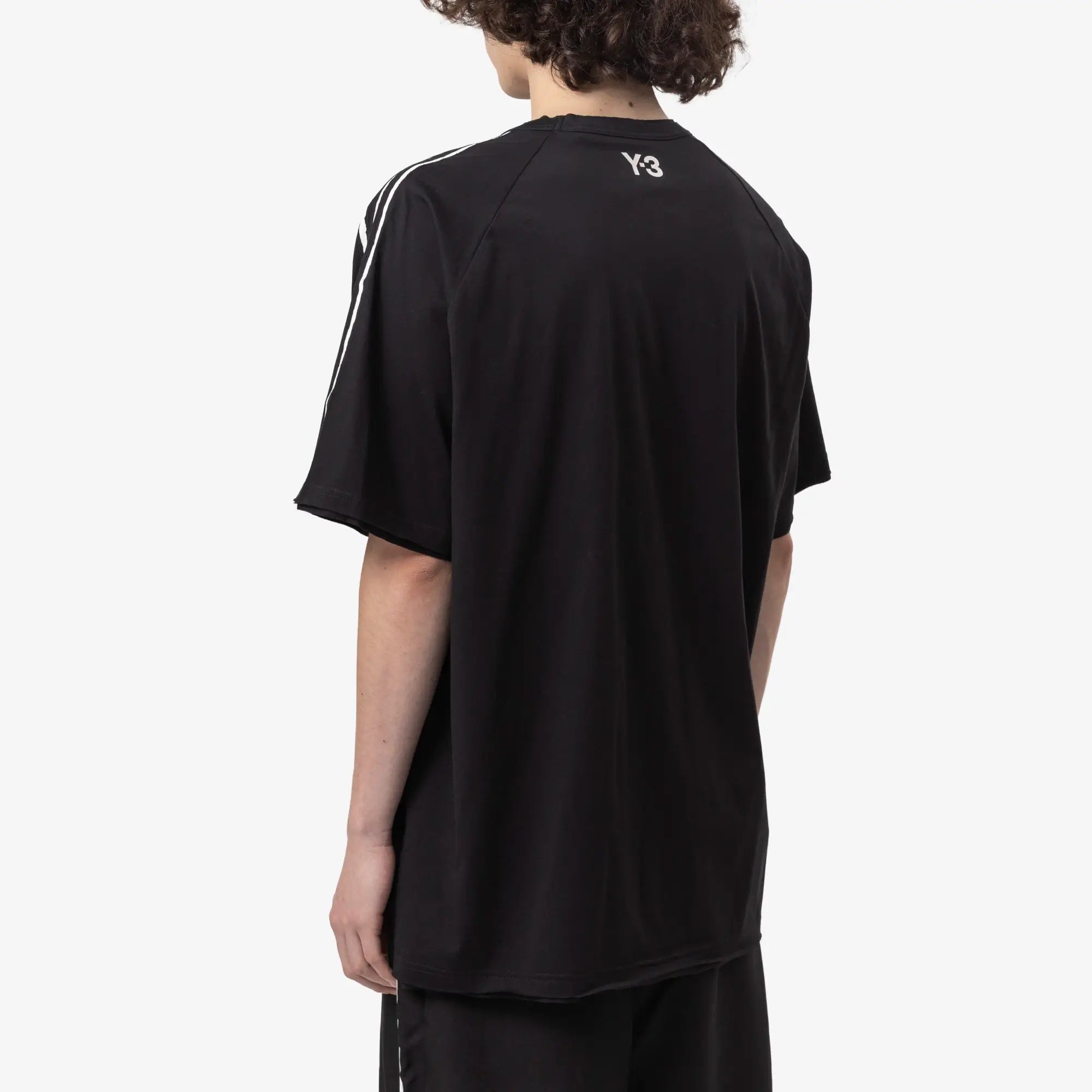 Y - 3 Raw Edge 3 Stripes T-Shirt Black - 4