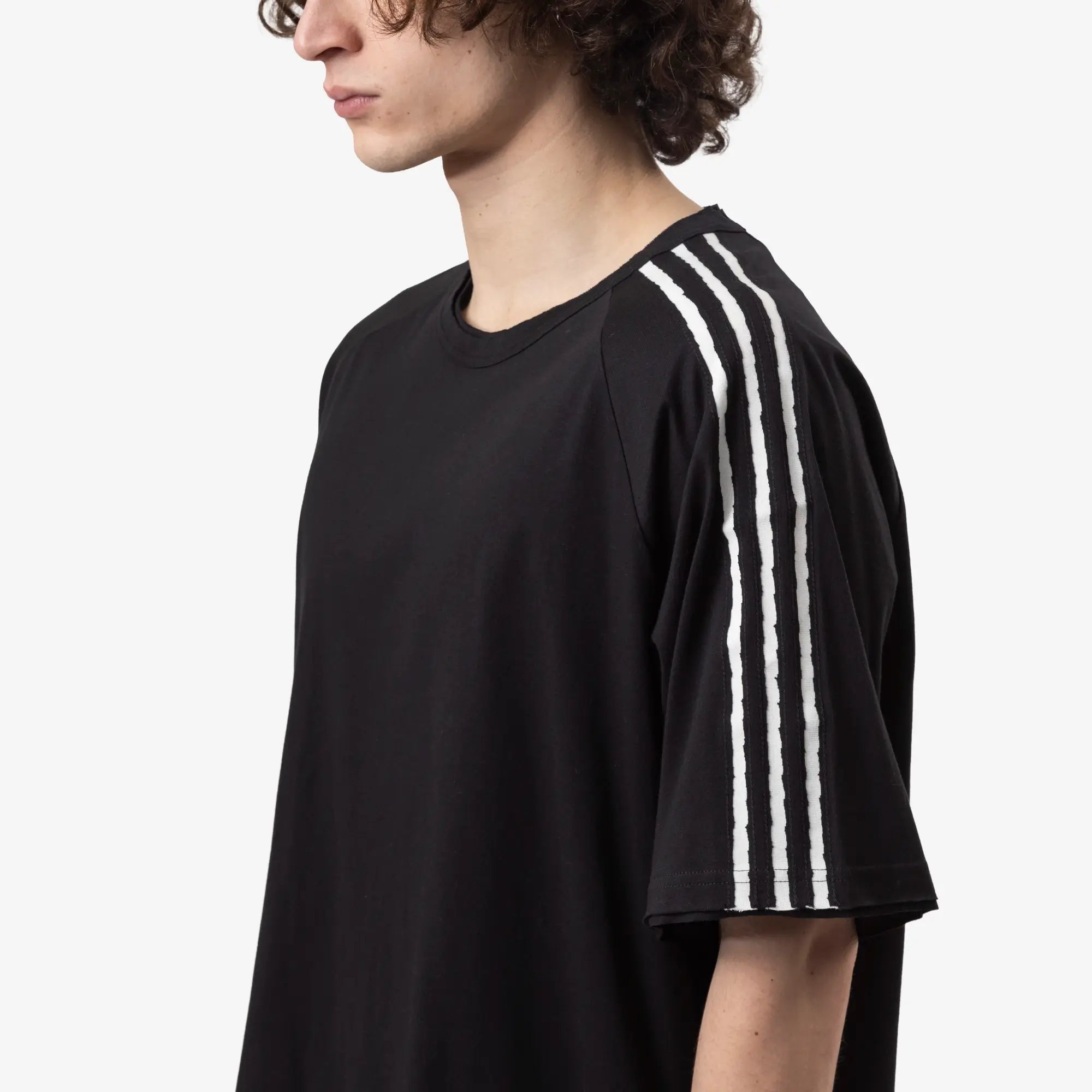 Y - 3 Raw Edge 3 Stripes T-Shirt Black - 5