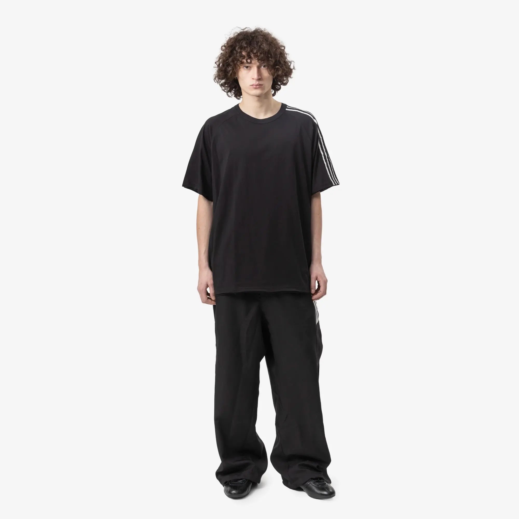 Y - 3 Raw Edge 3 Stripes T-Shirt Black - 2