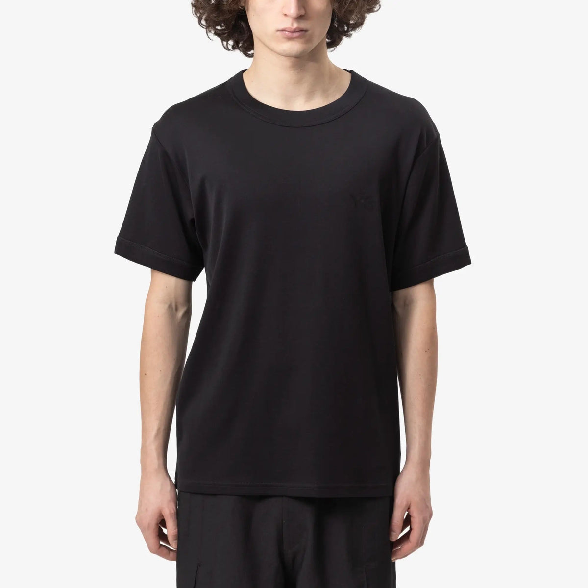 Y-3 Slim Cotton Jersey Logo T-Shirt Black | Feuille