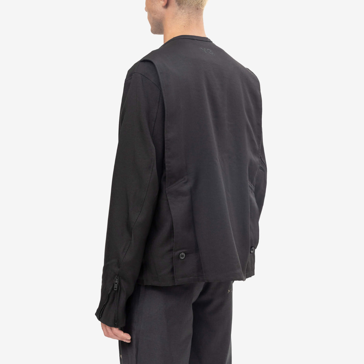 Y-3 Sport Uniform Adaptive Collarless Jacket Black-4