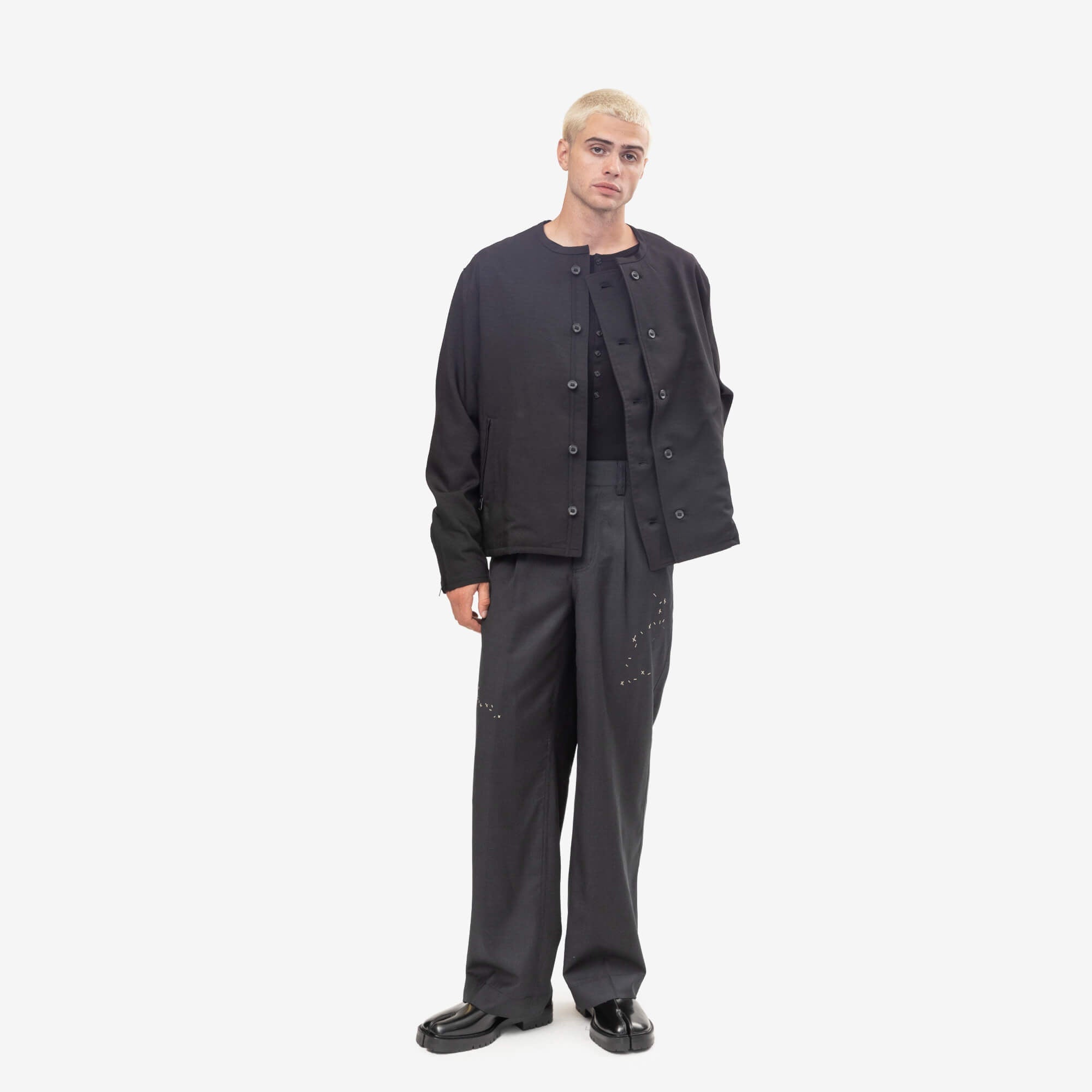 Y-3 Sport Uniform Adaptive Collarless Jacket Black-2