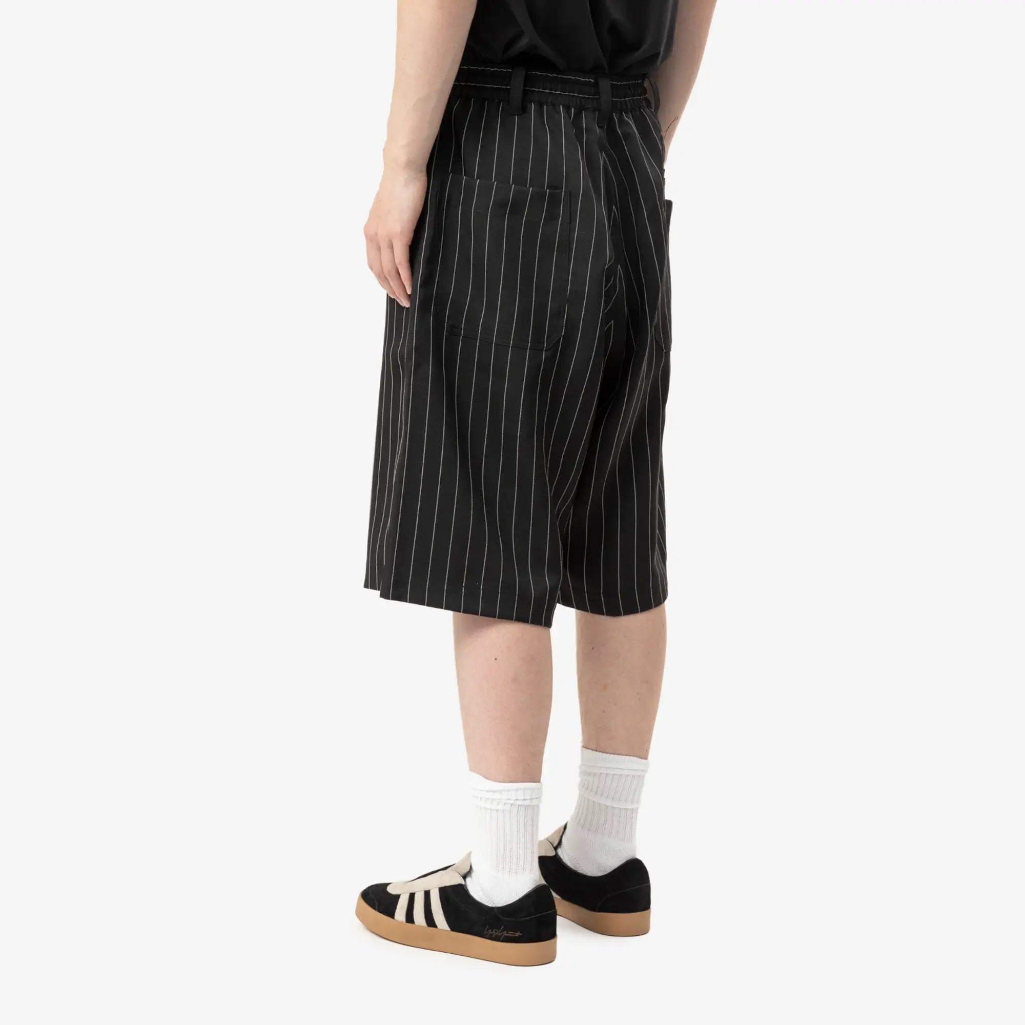 Y - 3 Sport Uniform Pinstripe Shorts Black - 4