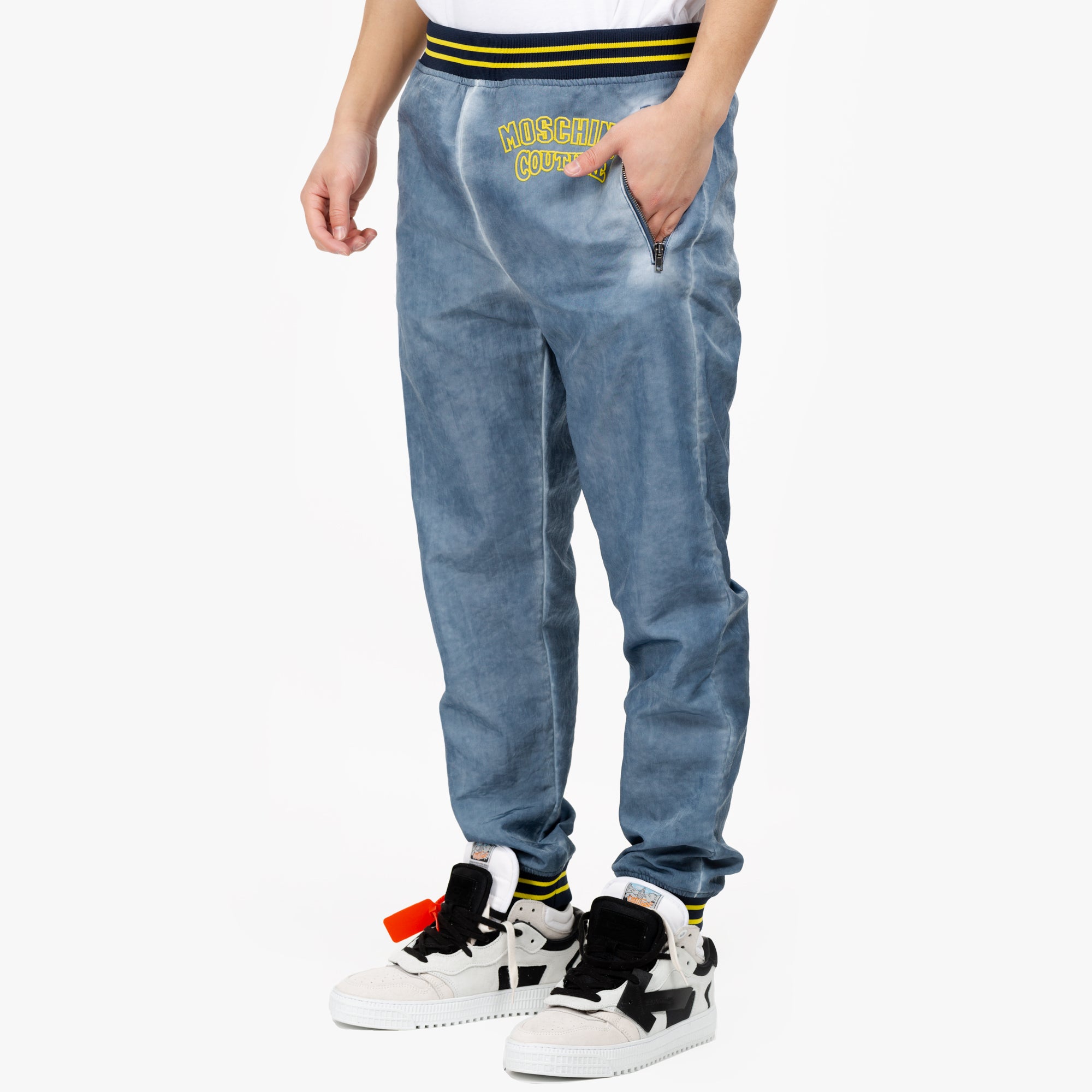 Moschino Denim Wash Sweatpants Grey - 2