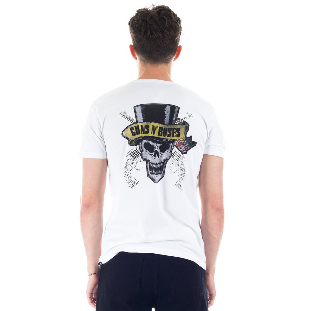 Roar Guns Guns N Roses Skull Stud T-Shirt White - 3