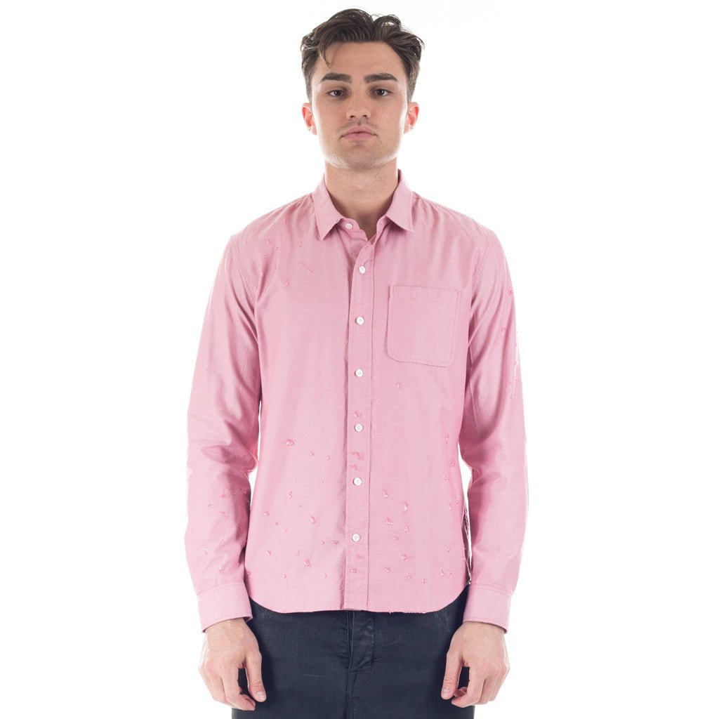 Roar Guns Love and Peace Distressed Shirt Pink - 1