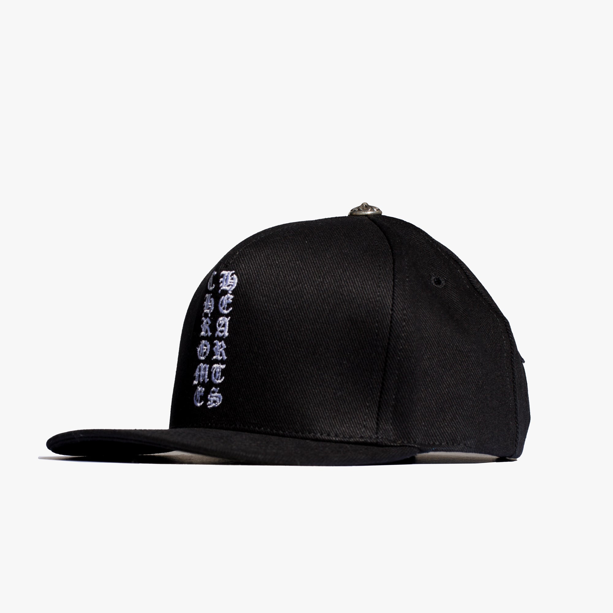 Chrome Hearts Vertical CH Denim Baseball Cap Black - 4