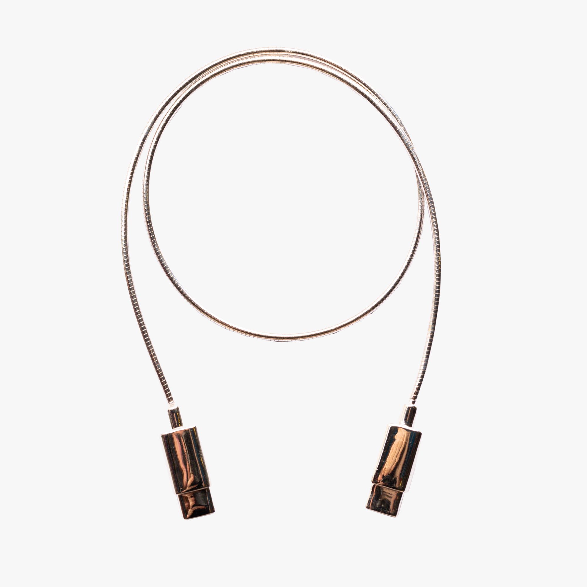 Sankuanz USB C 18K Platinum Necklace Silver - 2