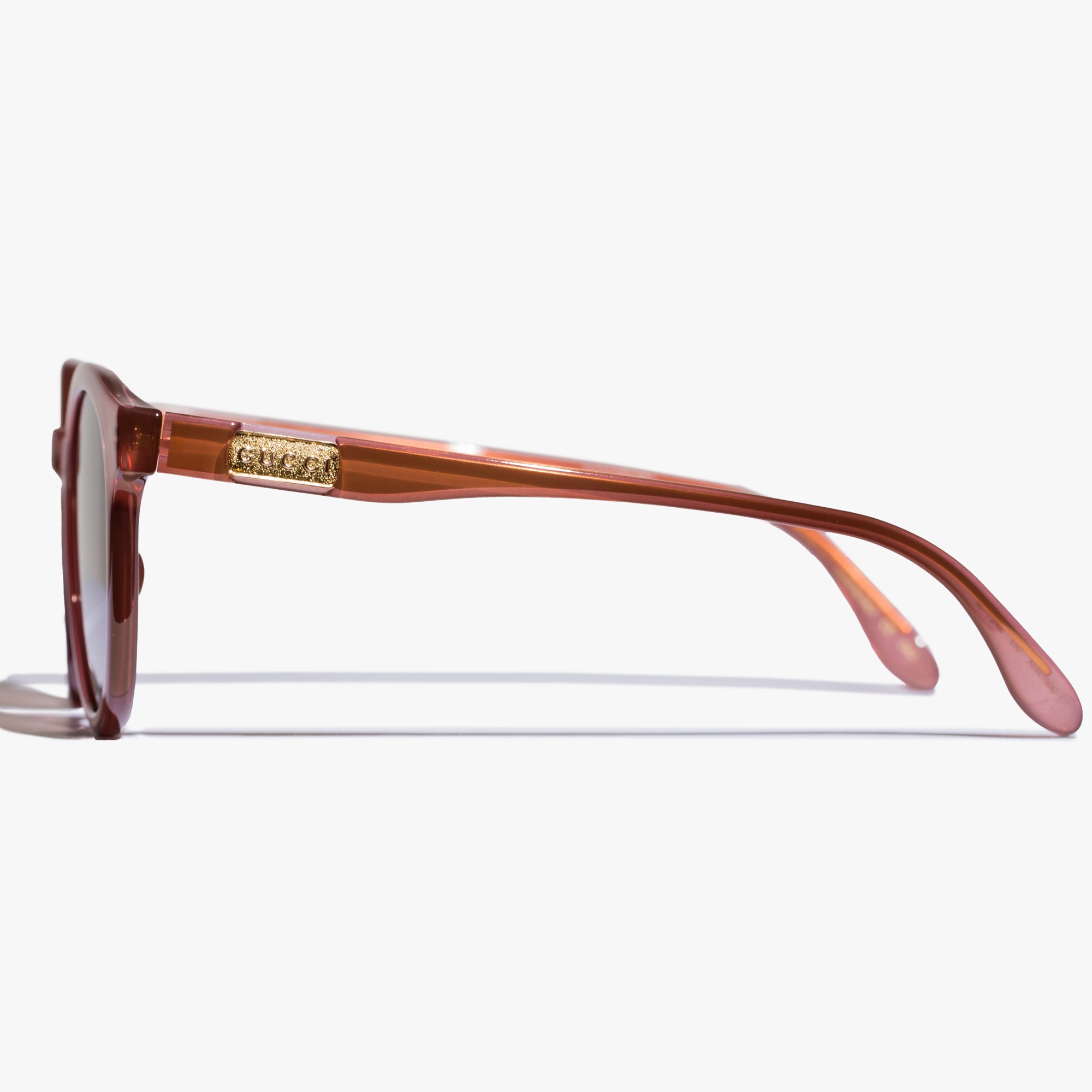 Gucci Eyewear Womens Pink Round Injection Sunglasses Pink - 5