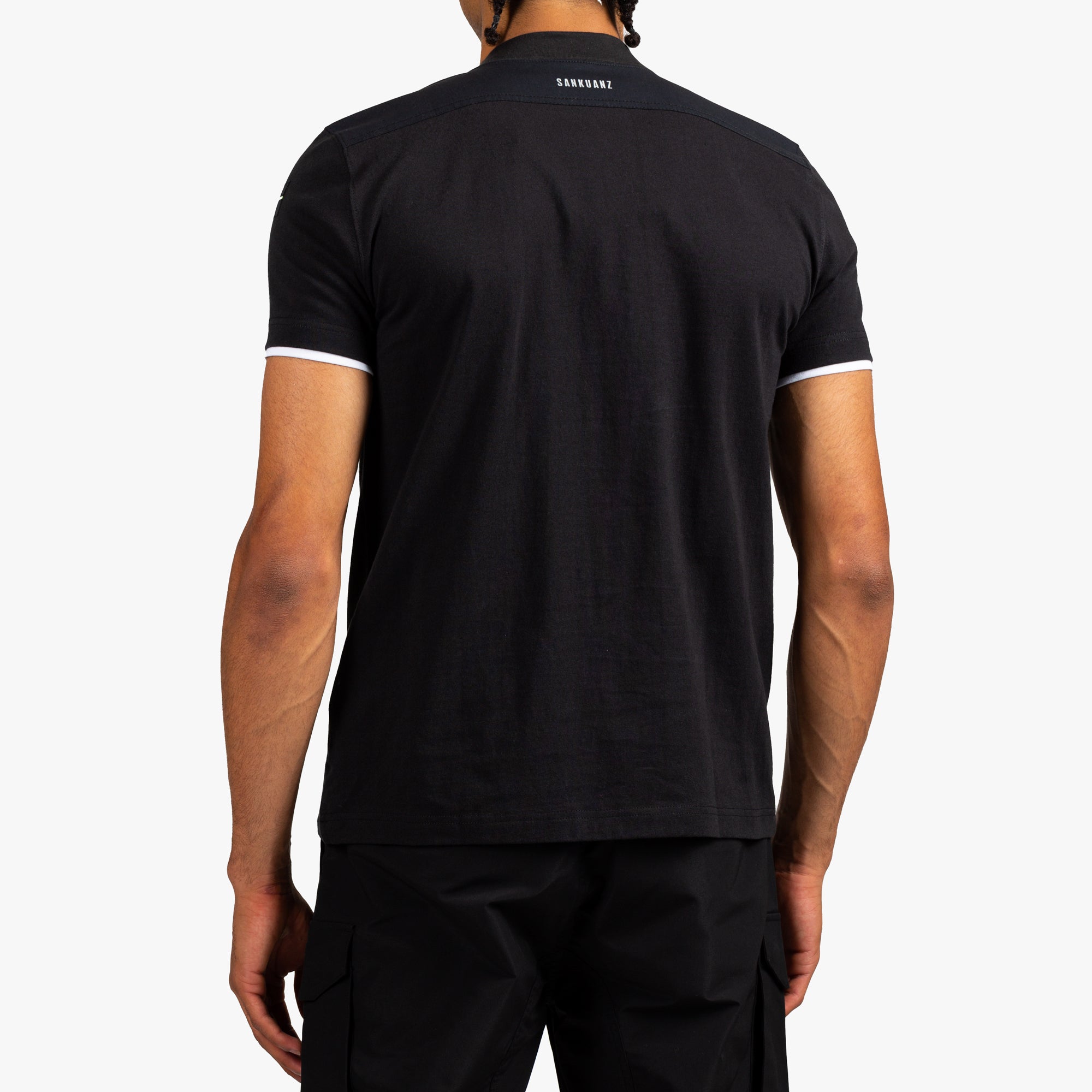 Sankuanz Pocket Double Sleeve T-Shirt Black - 3