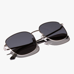 Mens Silver Metal Frame Sunglasses