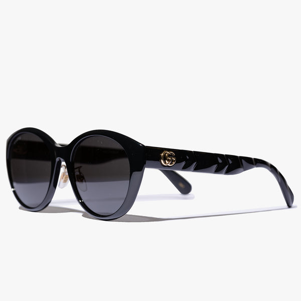 Ladies Black Oval Sunglasses