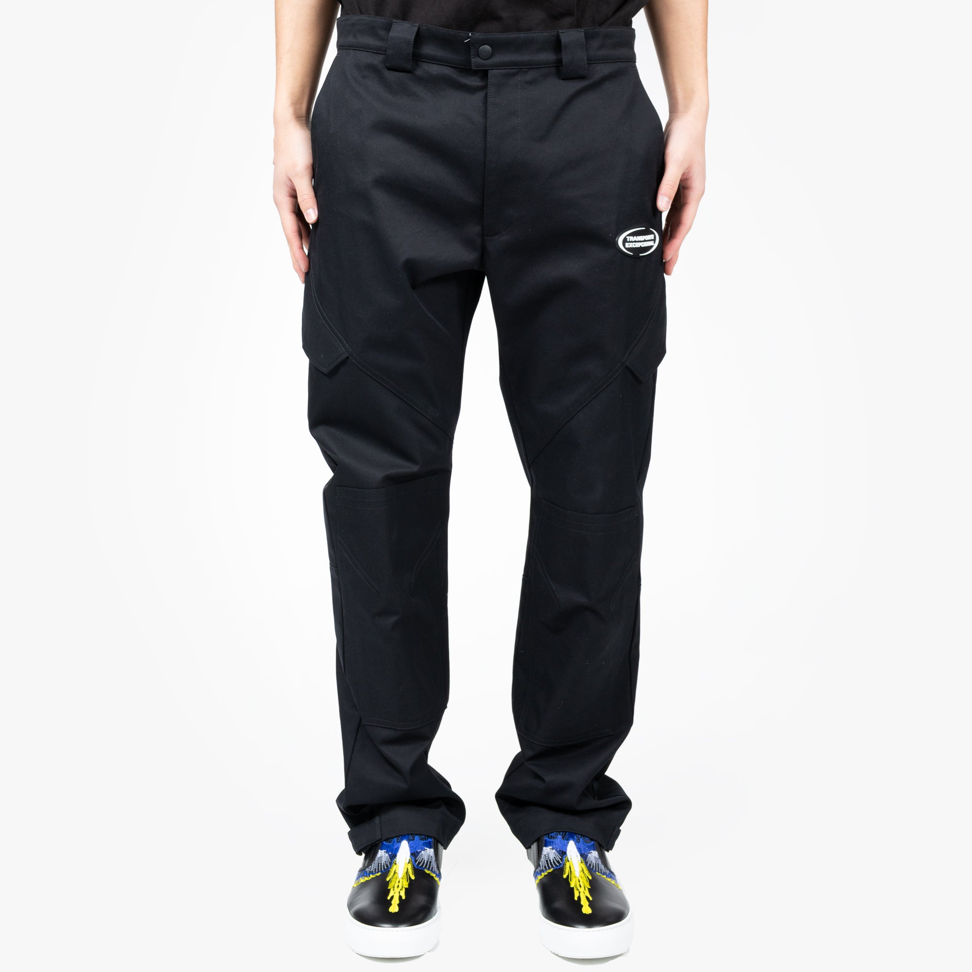 Marcelo Burlon Patch Twill Cargo Pants Black - 1