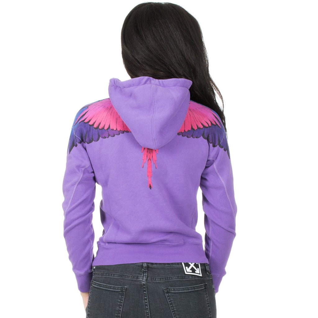 Marcelo Burlon Womens Violet Wings Hoody Violet Pink - 3