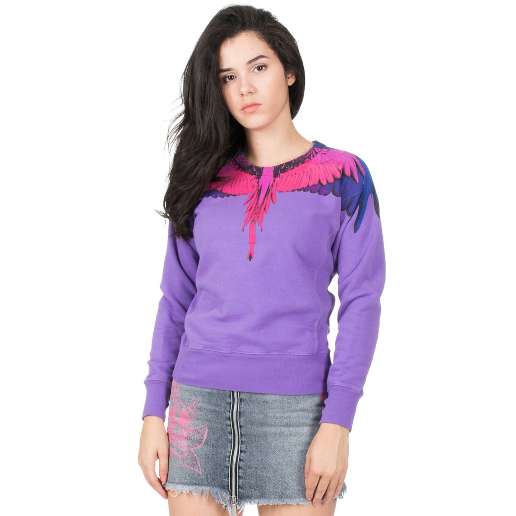 Marcelo Burlon Womens Violet Wings Sweater Violet Pink - 1