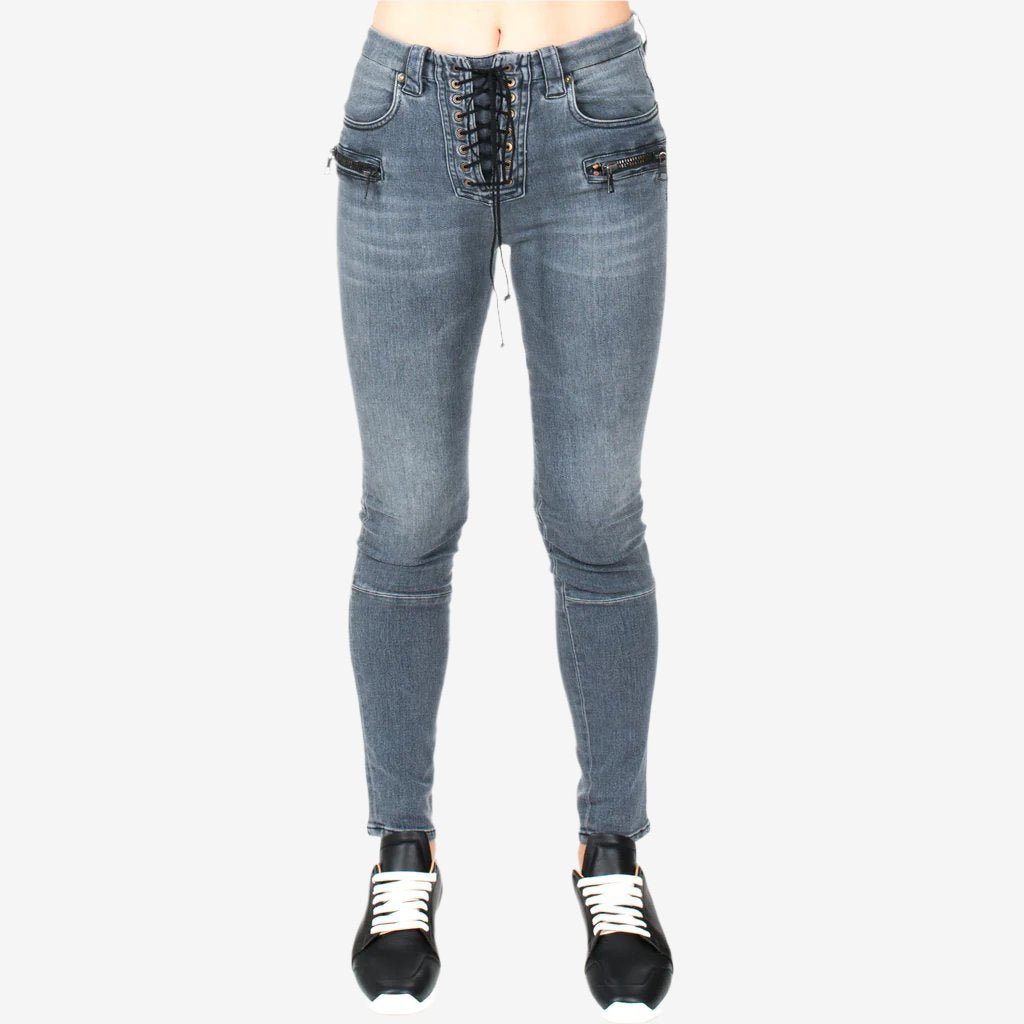 Photo of Unravel Womens Lace Up Skinny Jeans - 1