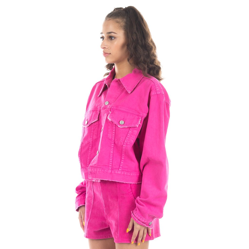 Photo of Adaptation Womens Distressed Cropped Jean Jacket - 2