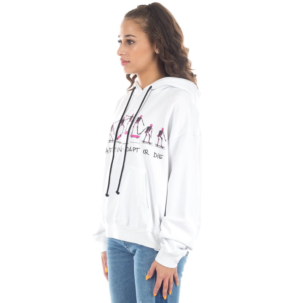 Adaptation Womens Skating Skulls Hoody White - 2