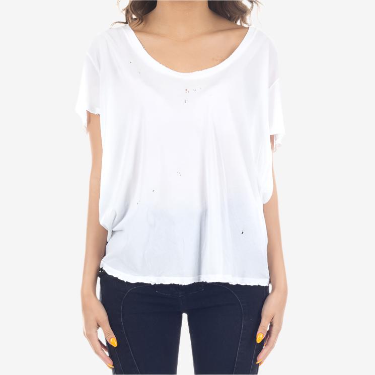 Unravel Womens Distressed Tee White - 1