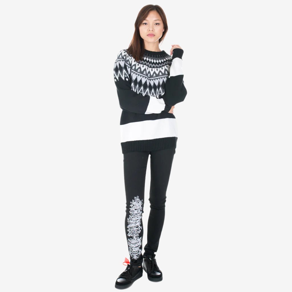 White Mountaineering Jacquard Knit Sweater Black - 8