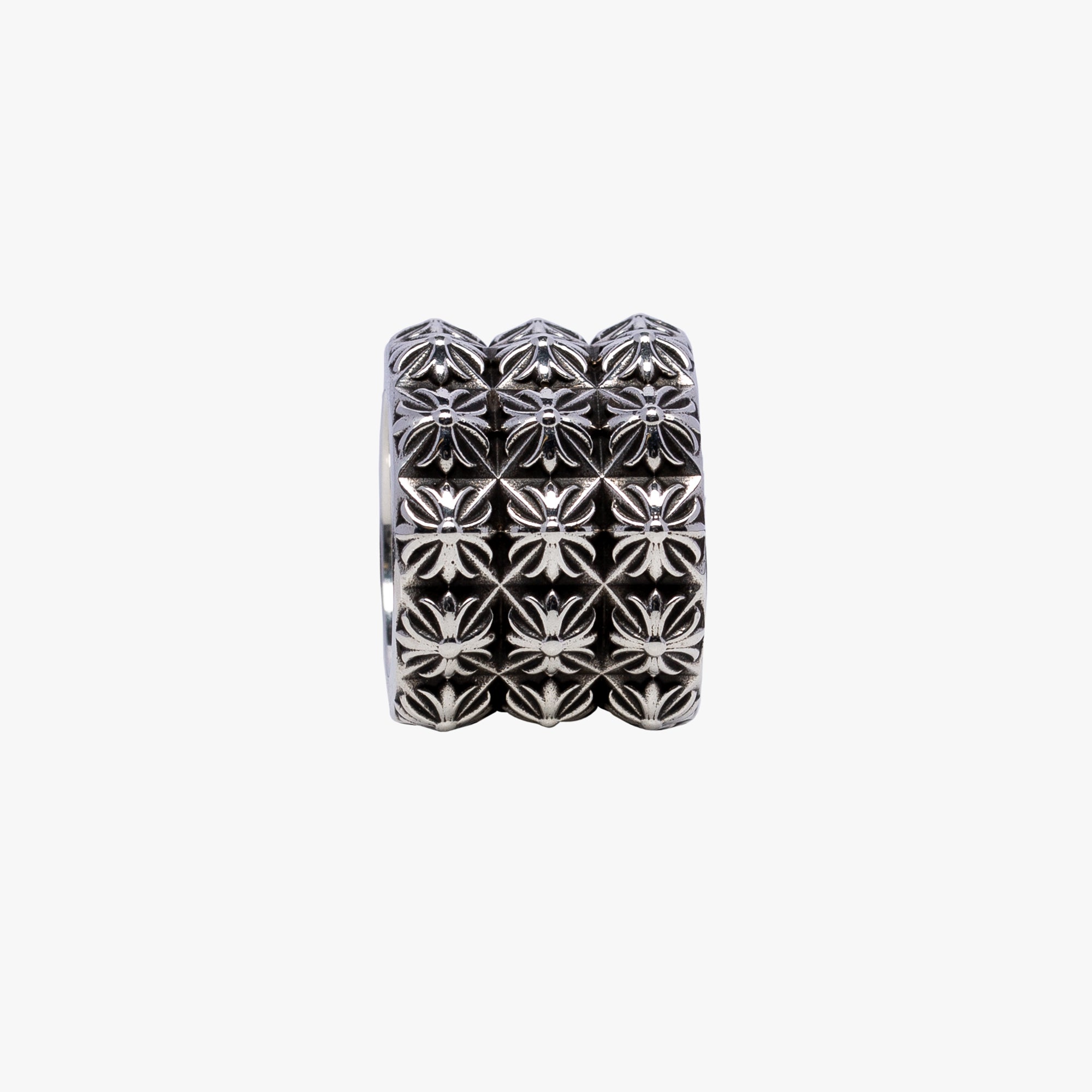 Chrome Hearts Pete Punk Triple Stack Ring in Sterling Silver