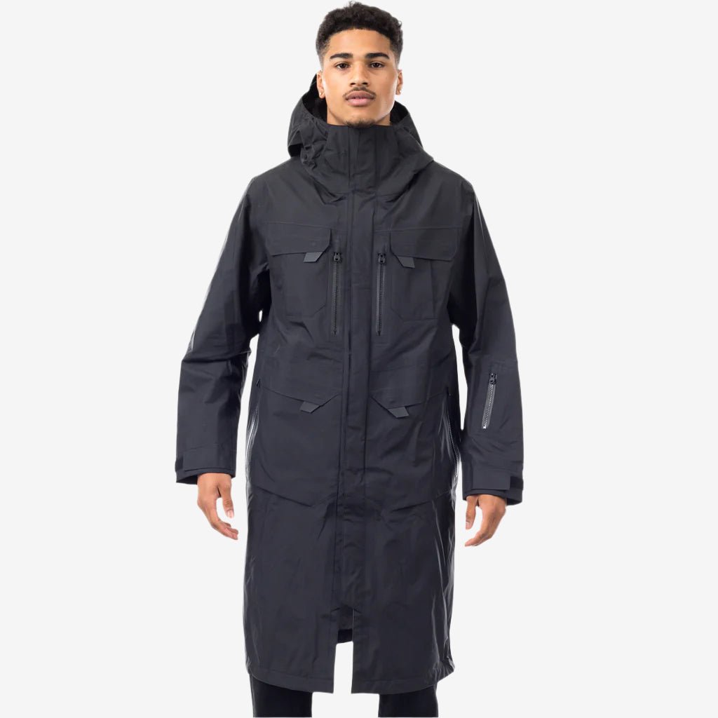 White Mountaineering Goretex Long Coat Black - 1