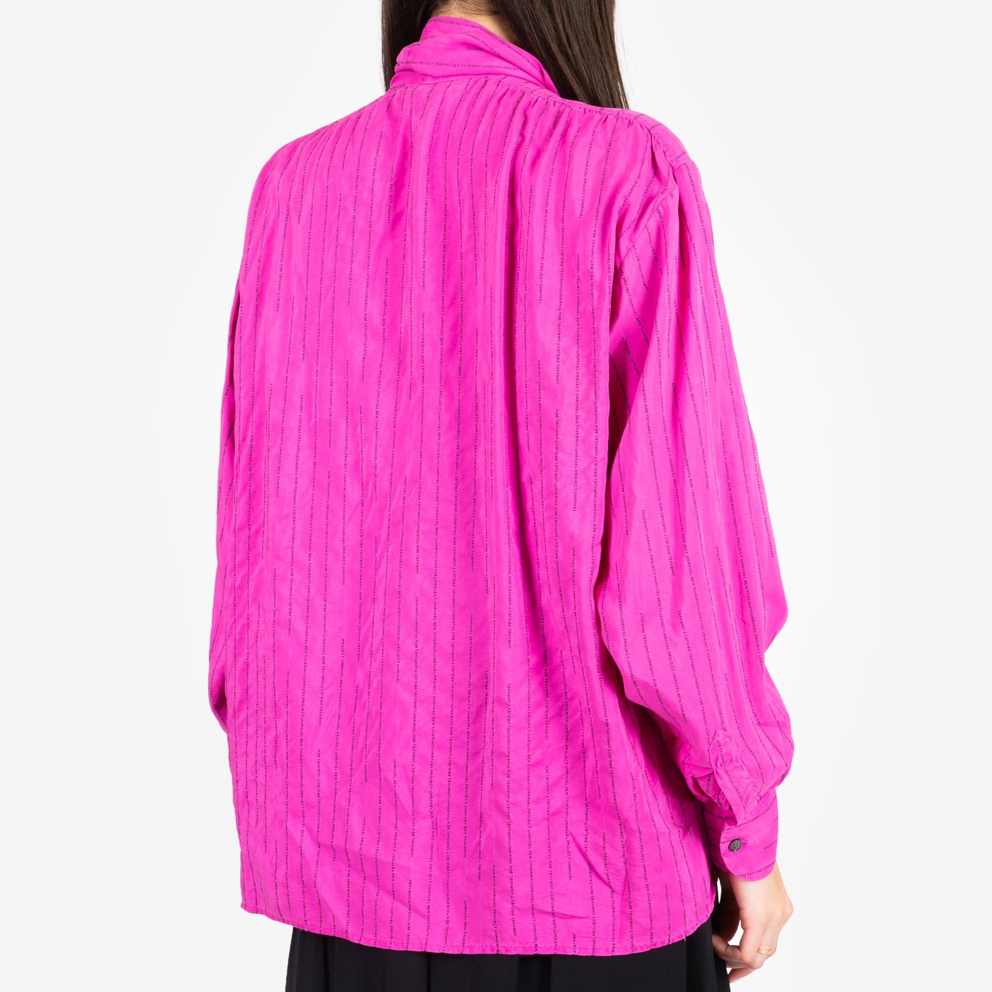 Unravel Womens Stripe Collar Shirt Fuchsia - 3