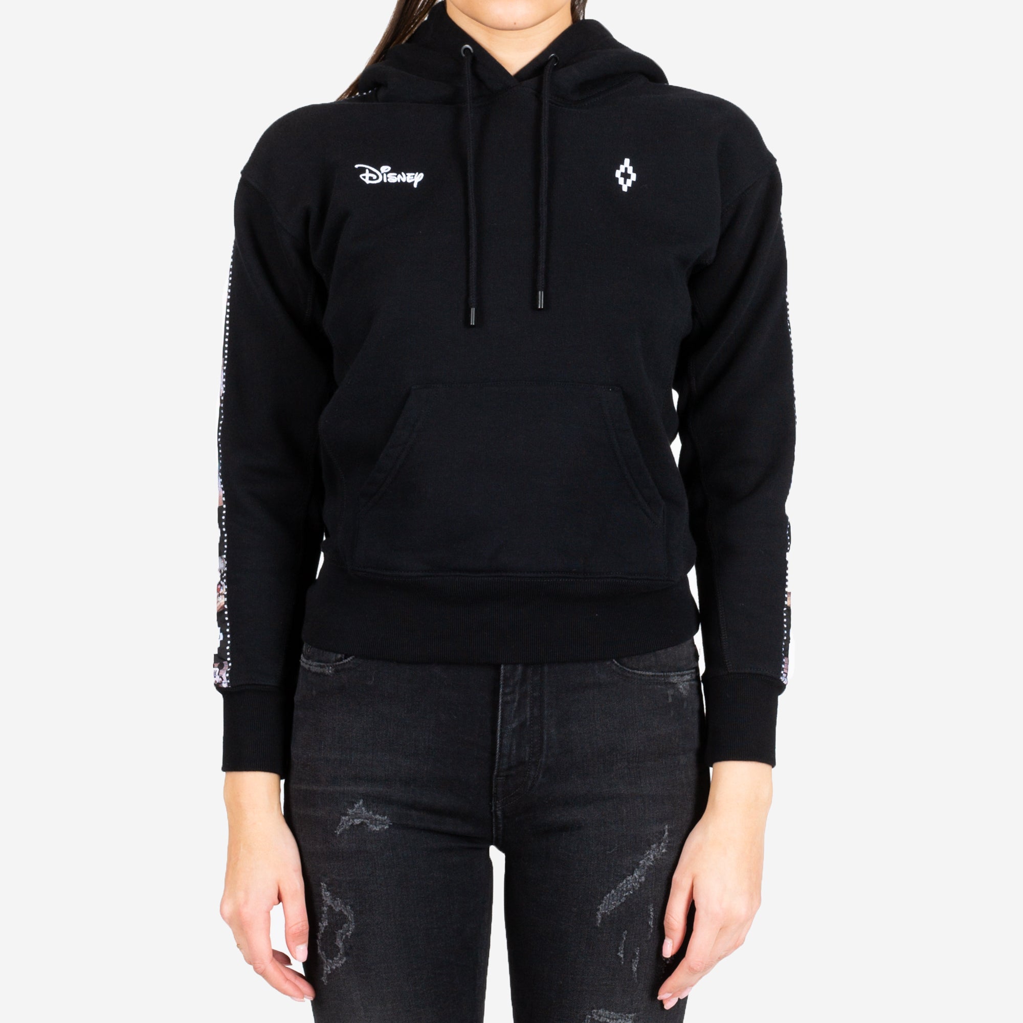 Marcelo Burlon Womens Disney Tape Hoody Black - 1