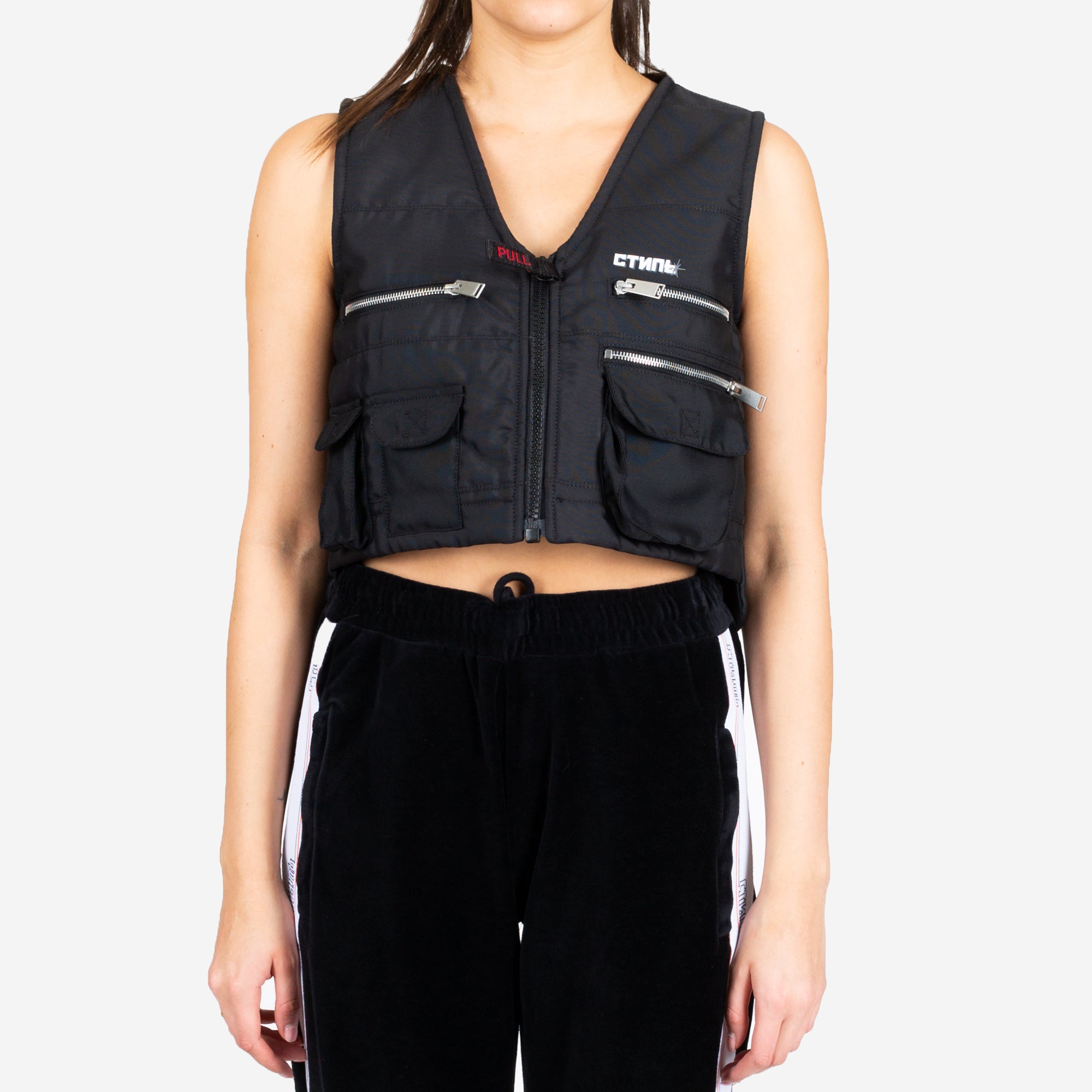 Heron Preston Womens Multipocket Fire Vest Black - 1